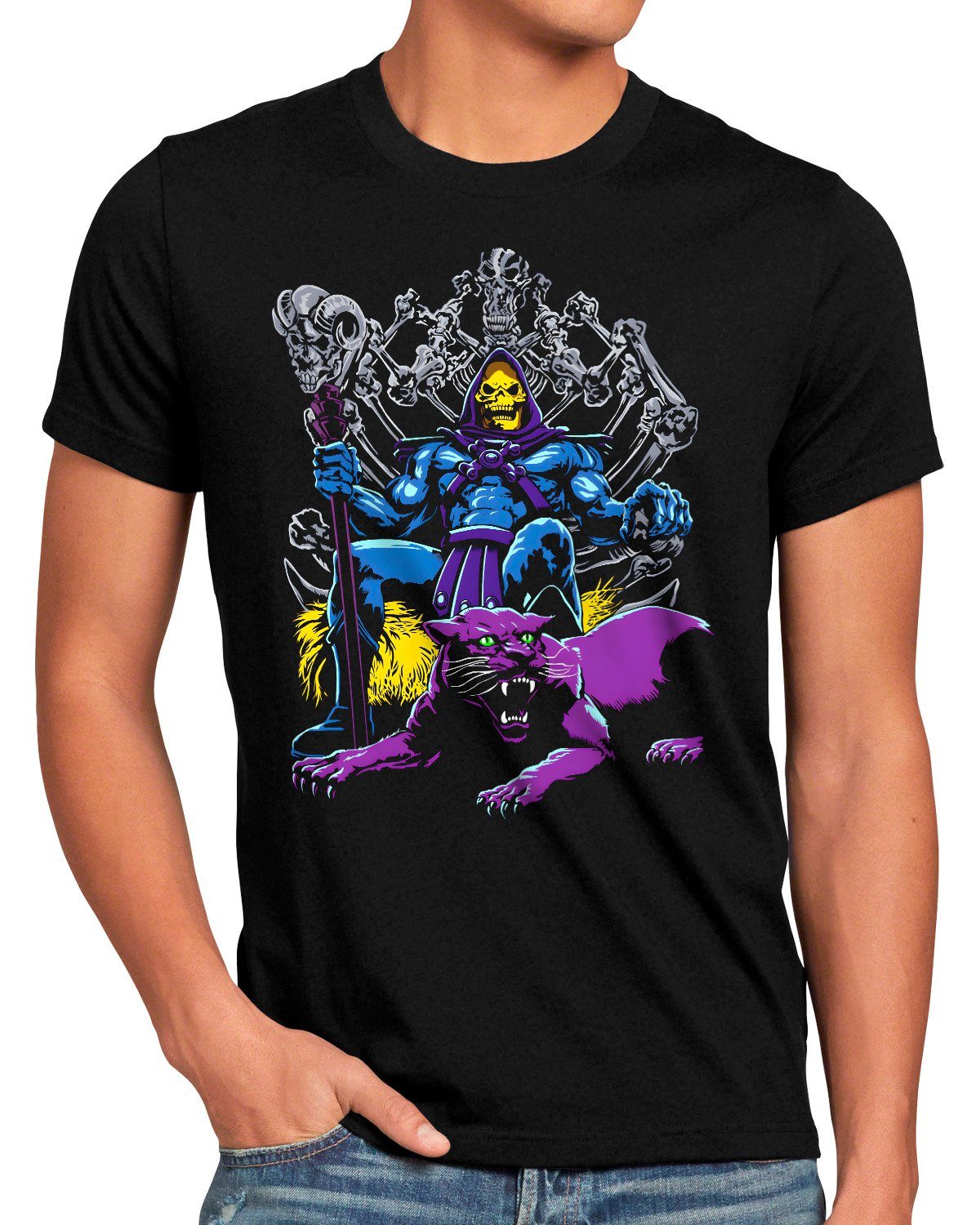 style3 Print-Shirt Herren T-Shirt Evil Panthor he-man skeletor masters of the universe