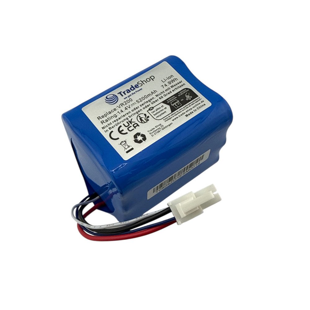 Trade-Shop Akku passend für Vorwerk Kobold VR300, 4NCR18650P2-C002A Akku Li-Ion 5200 mAh (14,4 V)