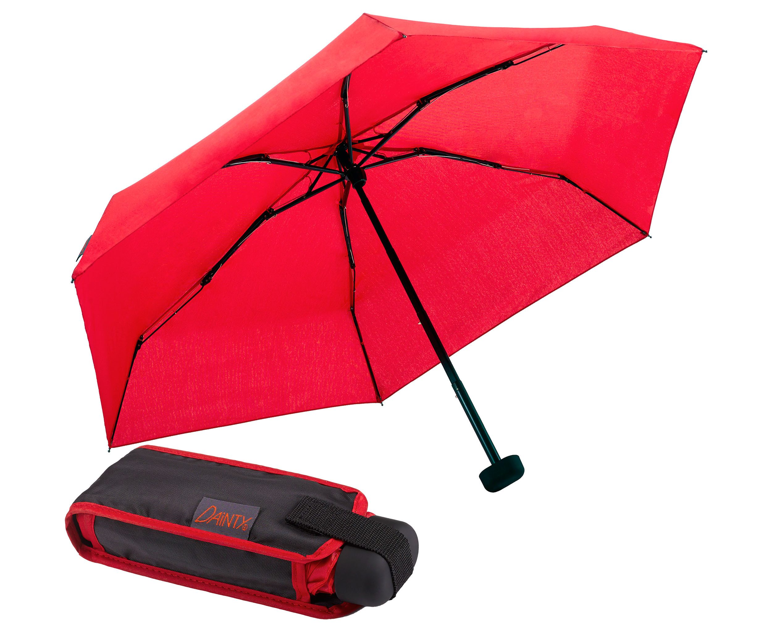 EuroSCHIRM® Taschenregenschirm Dainty, rot, besonders leicht, super flach u günstig online kaufen