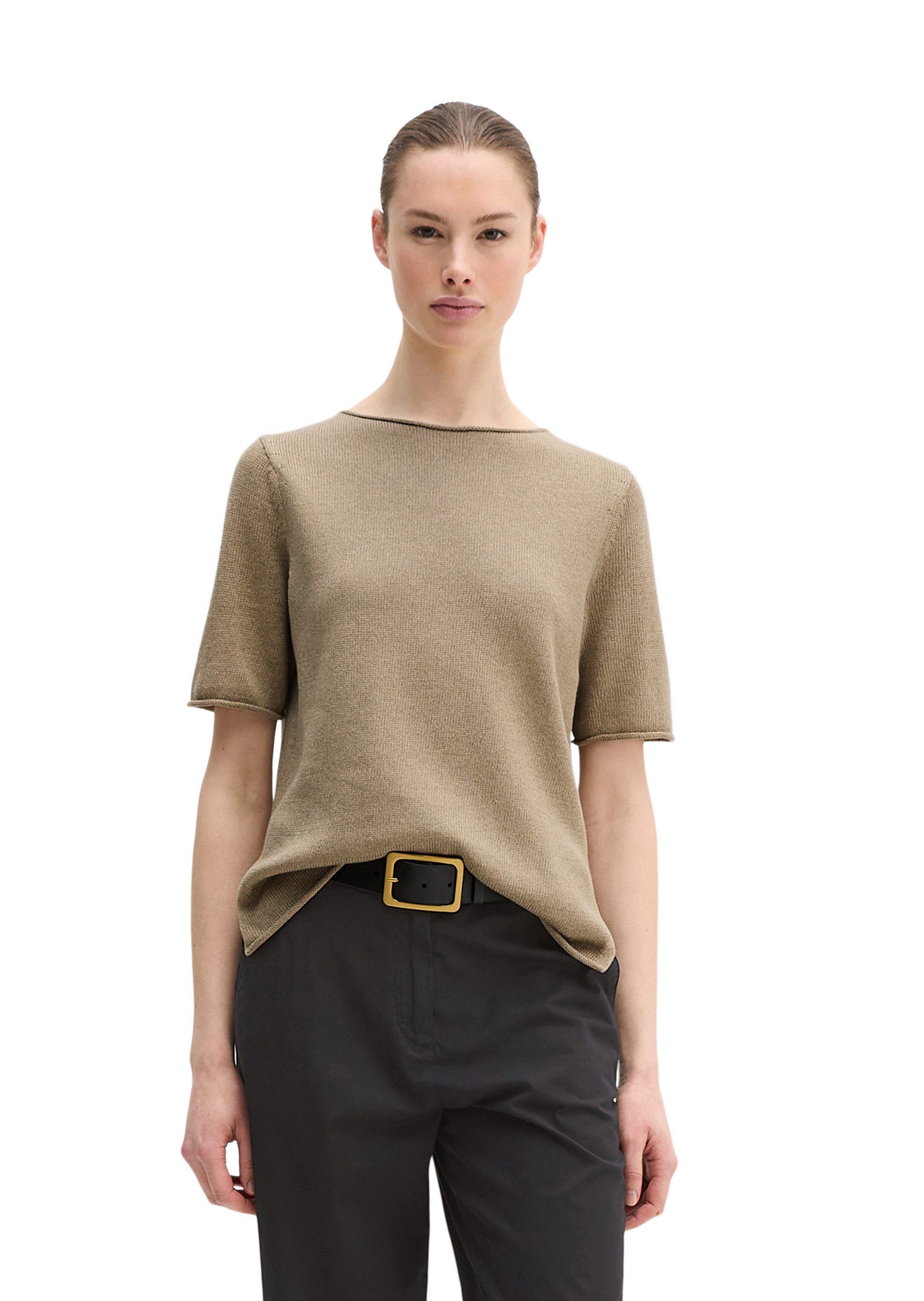 Marc O'Polo Strickpullover aus Organic Cotton-Leinen-Mix