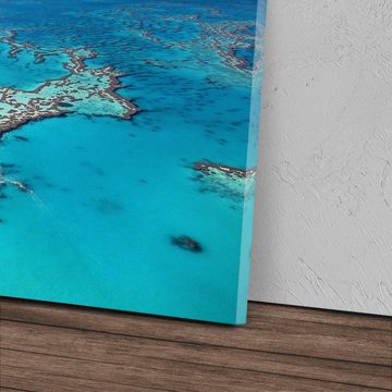 Sinus Art Leinwandbild 120x80cm Wandbild auf Leinwand Korallenriff in Australien Meer Horizon, (1 St)