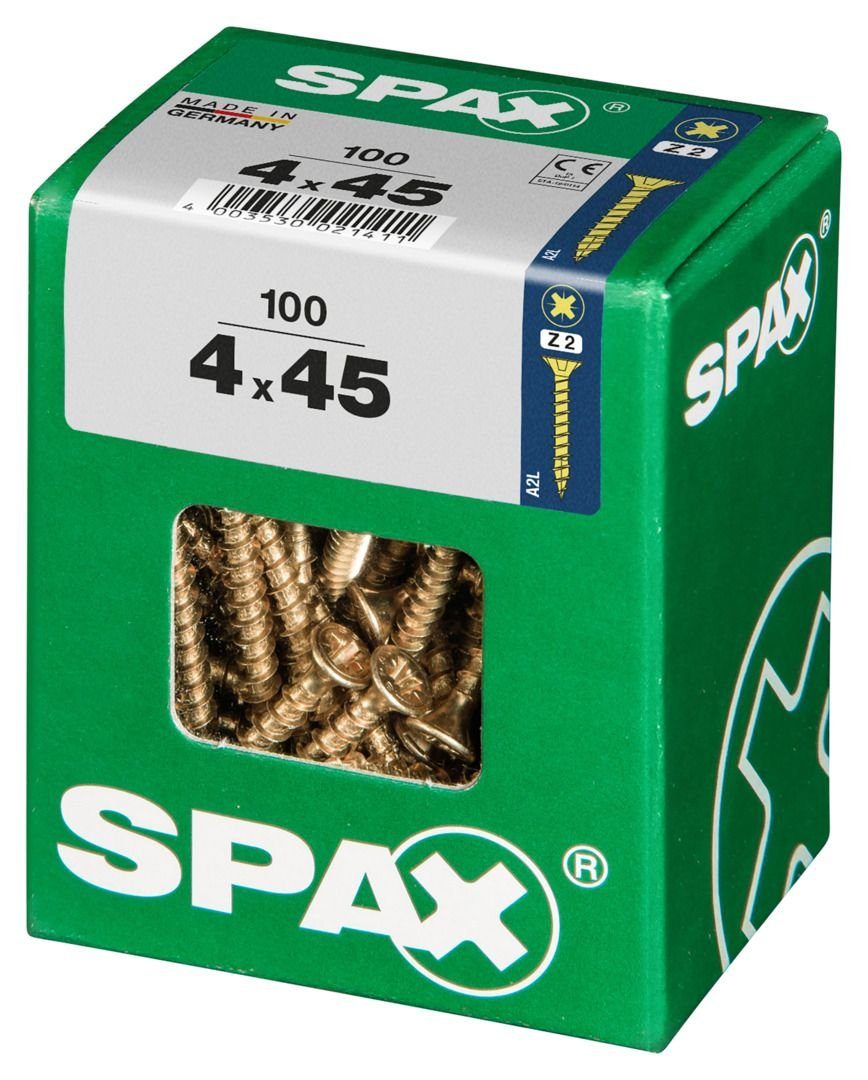 - Spax SPAX x PZ 100 45 mm Universalschrauben Holzbauschraube 4.0 2
