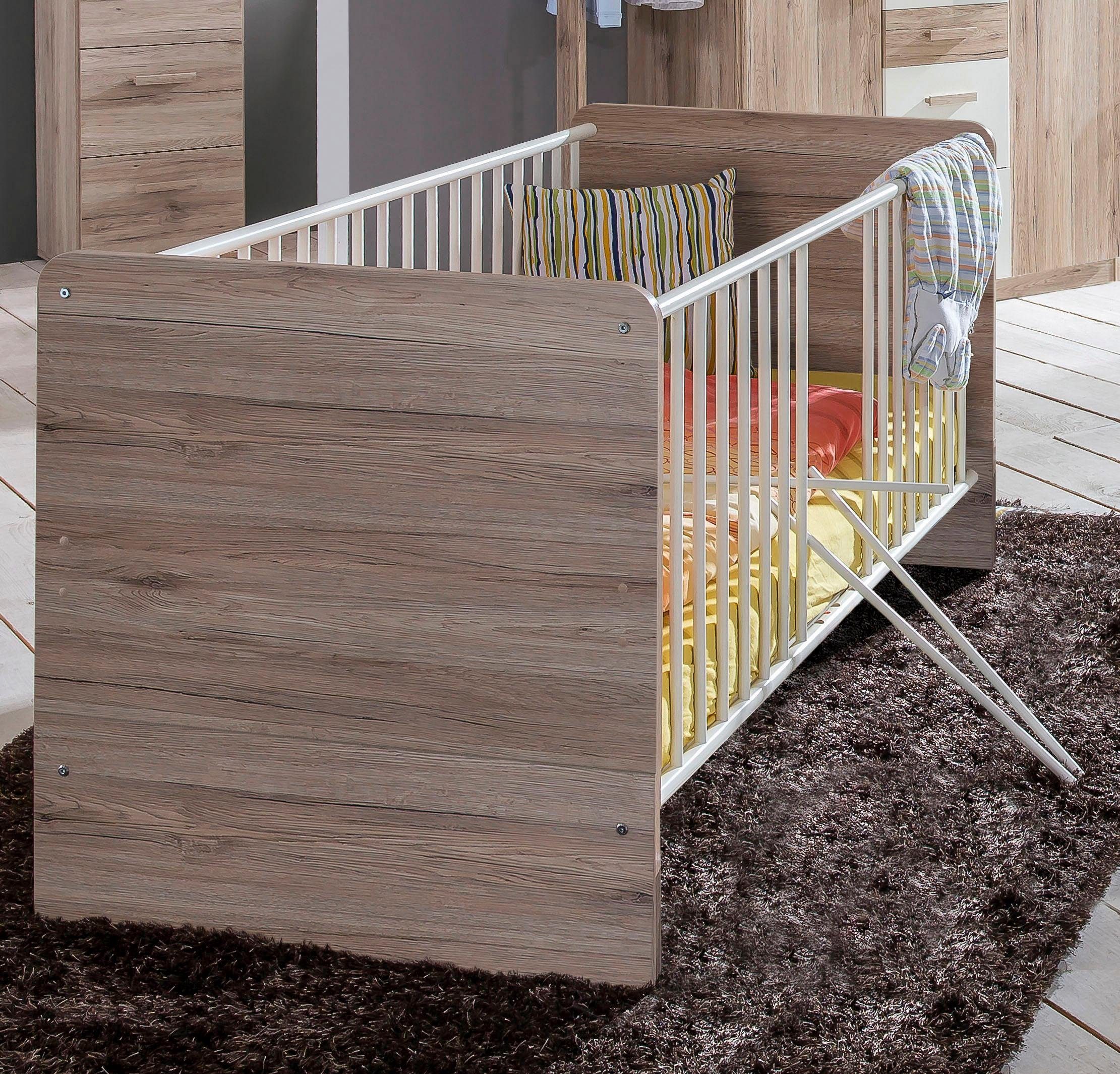 Wimex Babyzimmer-Komplettset Bergamo, (Set, 3-tlg), Bett + Wickelkommode + 2 trg. Schrank