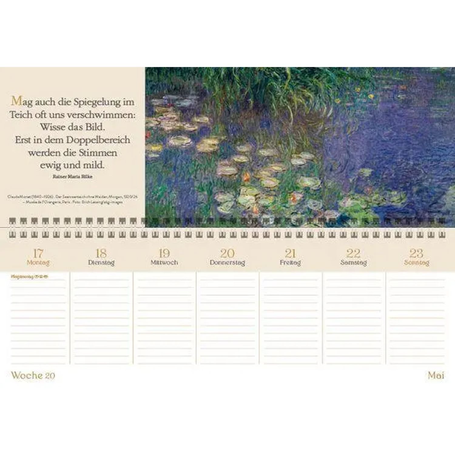Korsch Verlag Querkalender Der literarische Kunstplaner (TQ) 2027