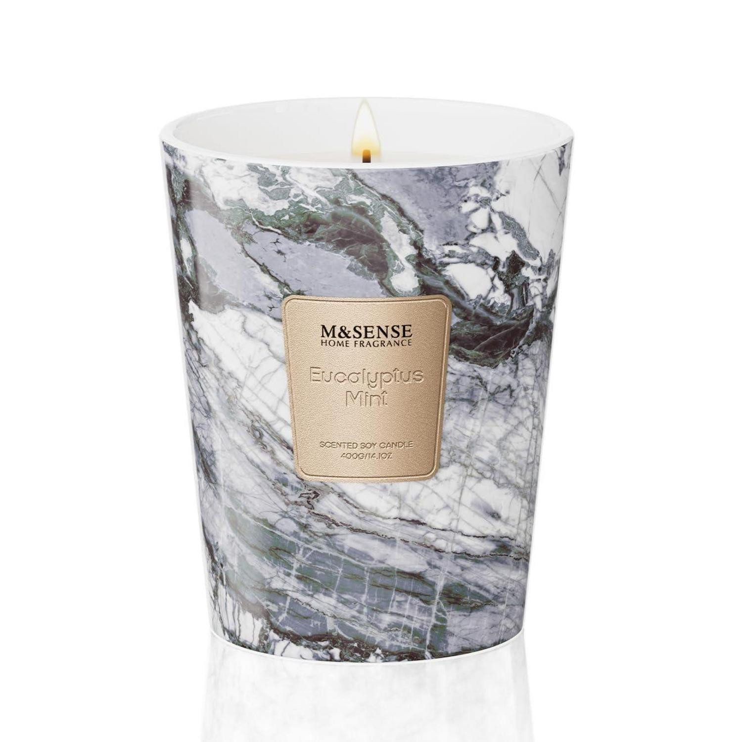 LuxusKollektion Duftkerze Duftkerze Eukalyptus-Minze 400g 2-Docht
