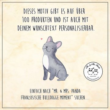 Mr. & Mrs. Panda Hinweisschild DIN A6 Französische Bulldogge Moment - Weiß - Geschenk, Türschild, Hu, (1 St), Herzberührende Sprüche