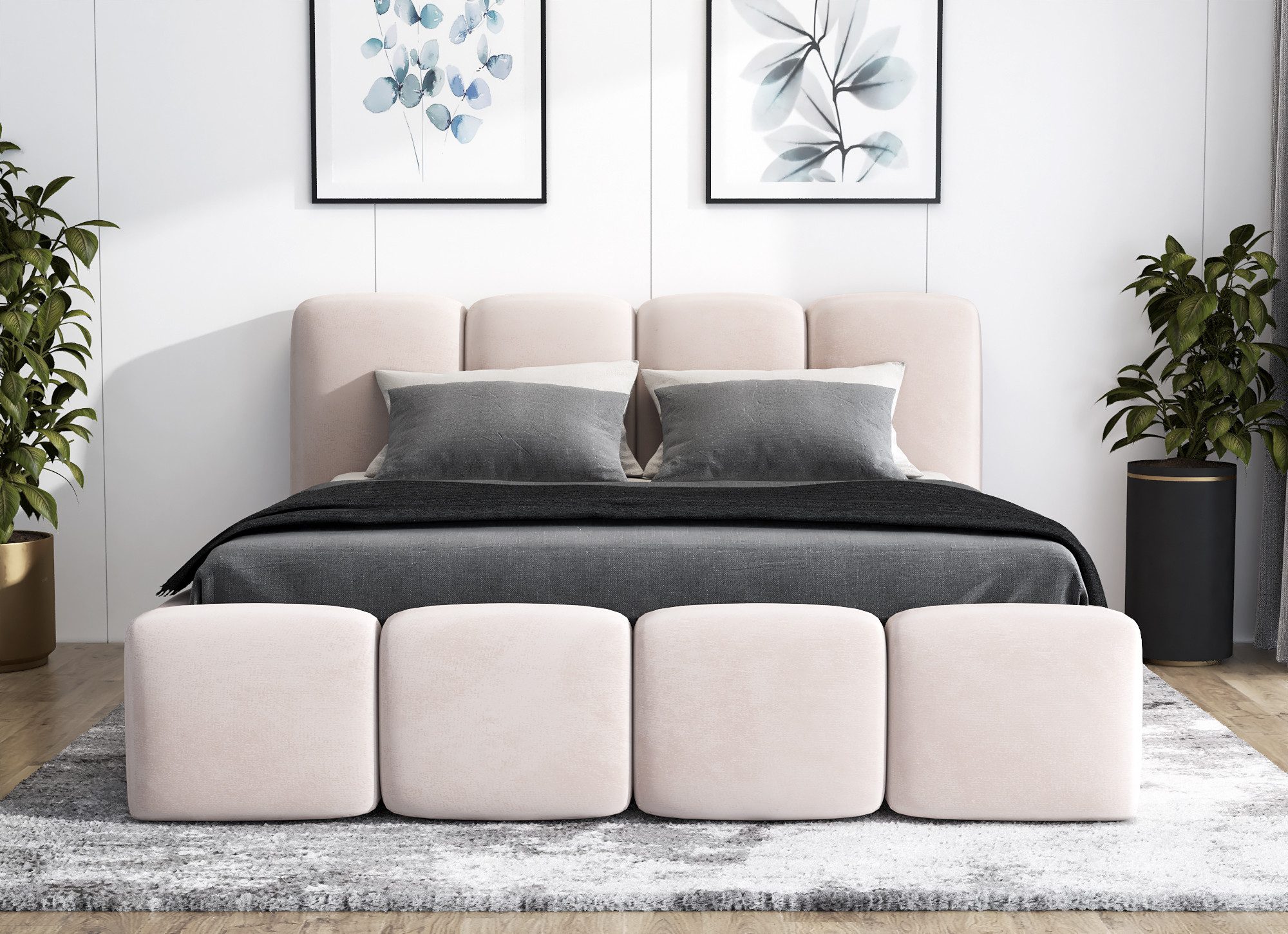 A&J MöbelLand GmbH Polsterbett DANA mit Matratze, Lattenrost und Bettkasten günstig online kaufen