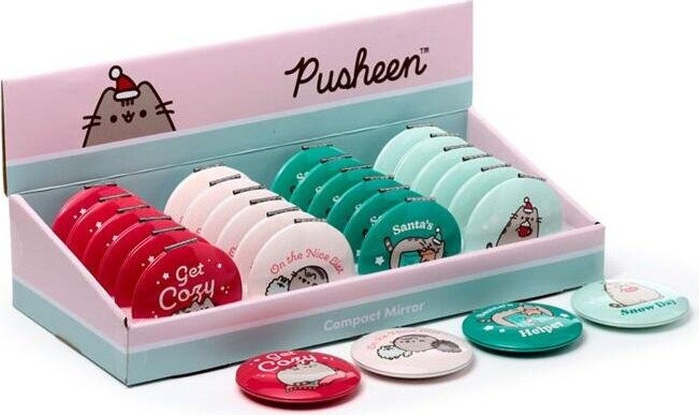 Puckator Taschenspiegel PUSHEEN Pusheen, die Katze, bereit für Weihnachten
