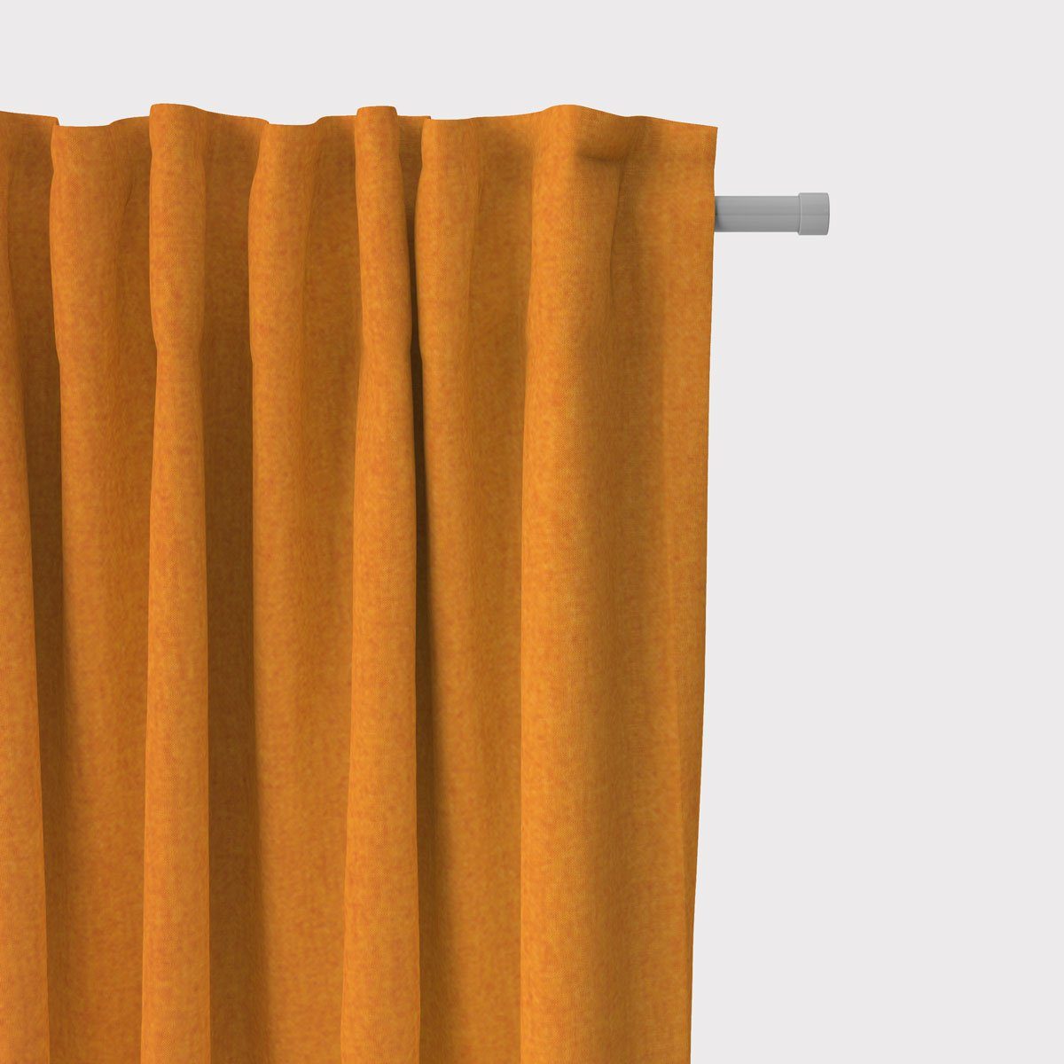 Vorhang SCHÖNER LEBEN. Vorhang Fischgrätmuster Streifen orange meliert 245cm, SCHÖNER LEBEN., (1 St), blickdicht, handmade, made in Germany, vorgewaschen