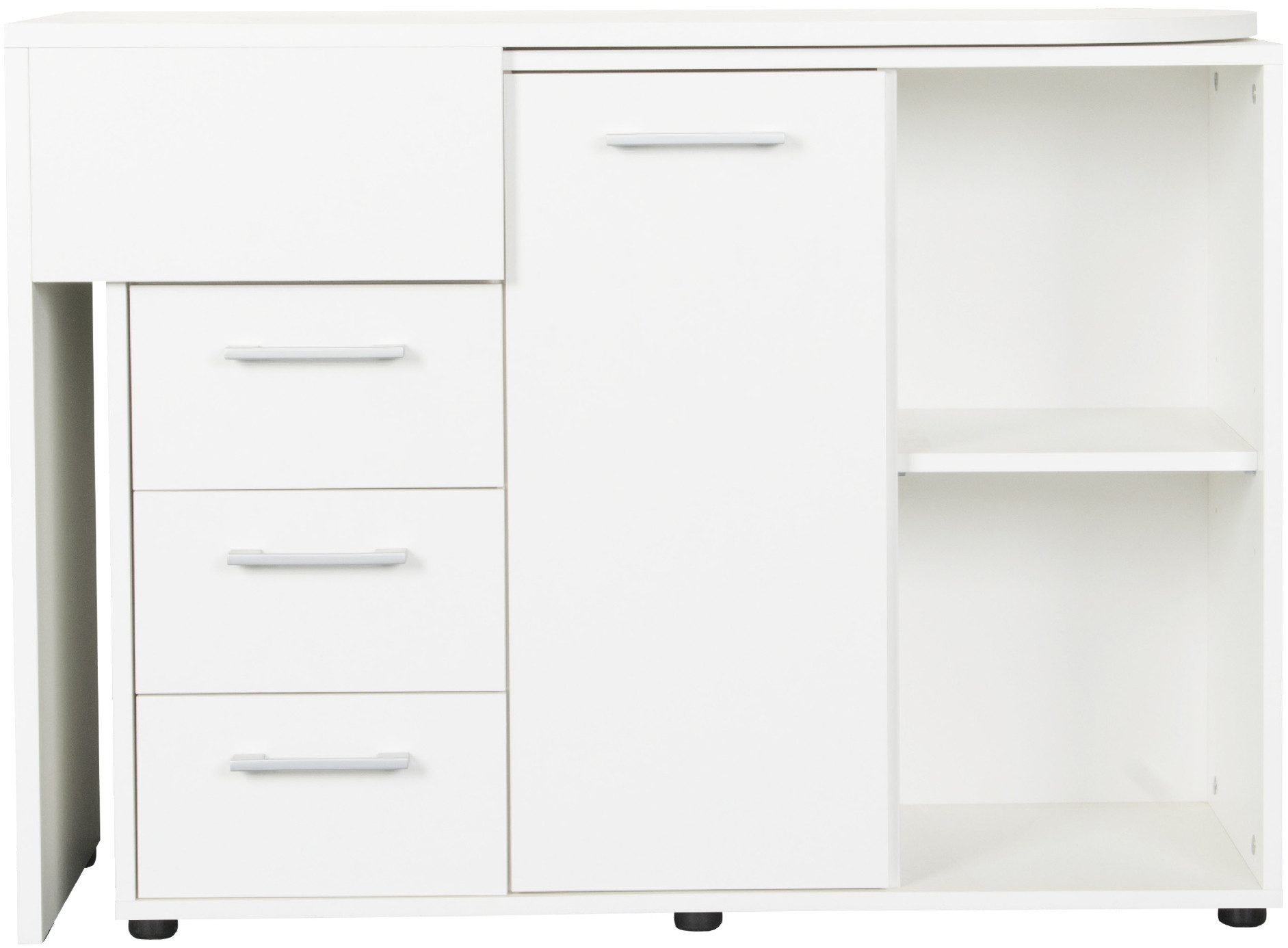 VOGL Möbelfabrik Schreibtisch 1246 mit schwenkbarer Tischplatte, platzsparend, Breite 98-149 cm, Made in Germany – Bild 4 von 5