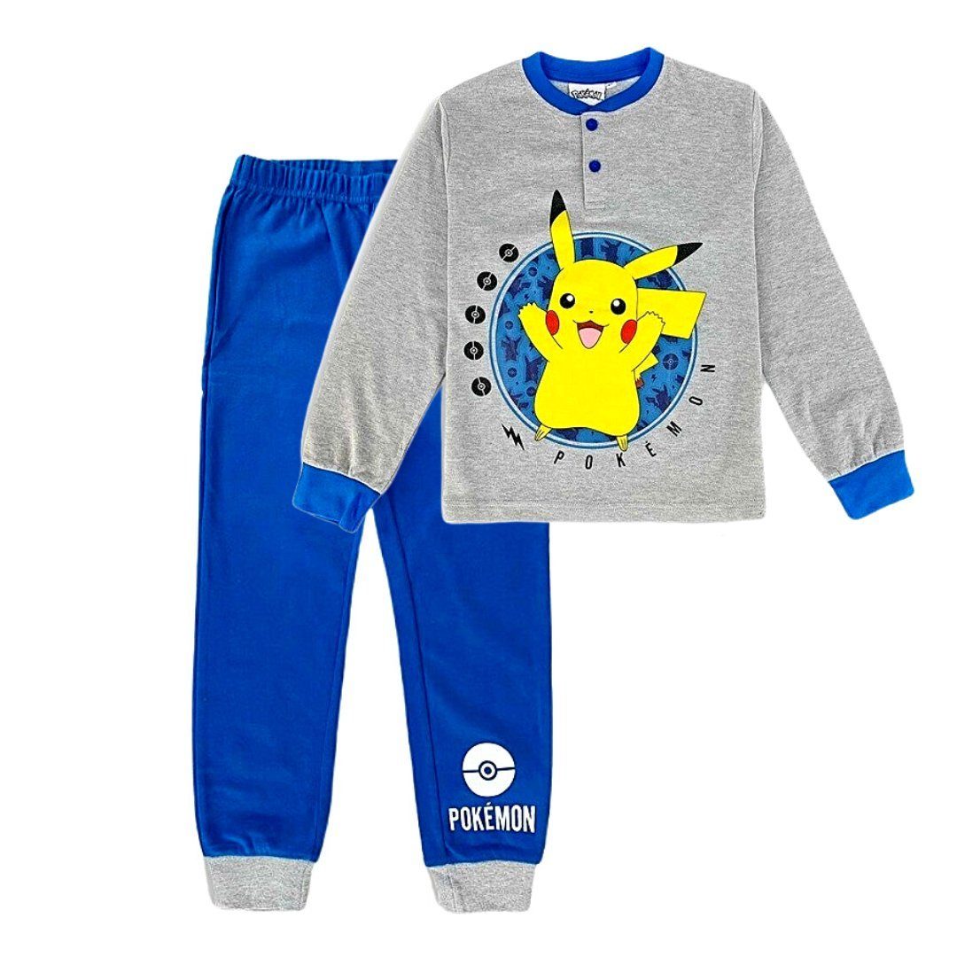 POKÉMON Schlafanzug Pikachu (2 tlg) Jungen Pyjama langarm Gr. 116 - 152 cm