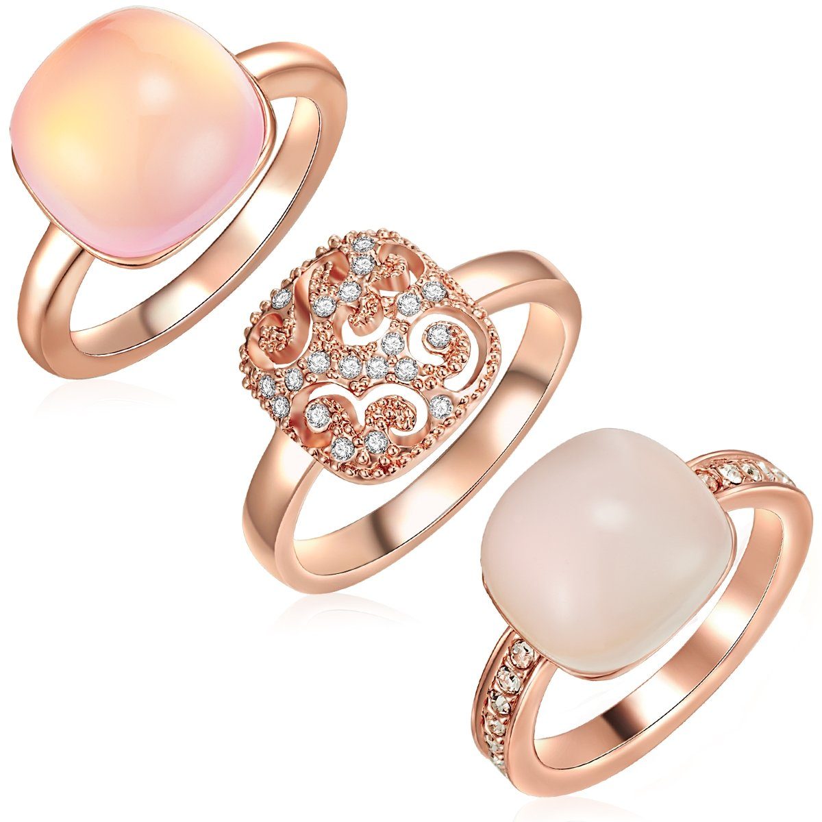 Lulu & Jane Fingerring roségold, Metall-Legierung günstig online kaufen