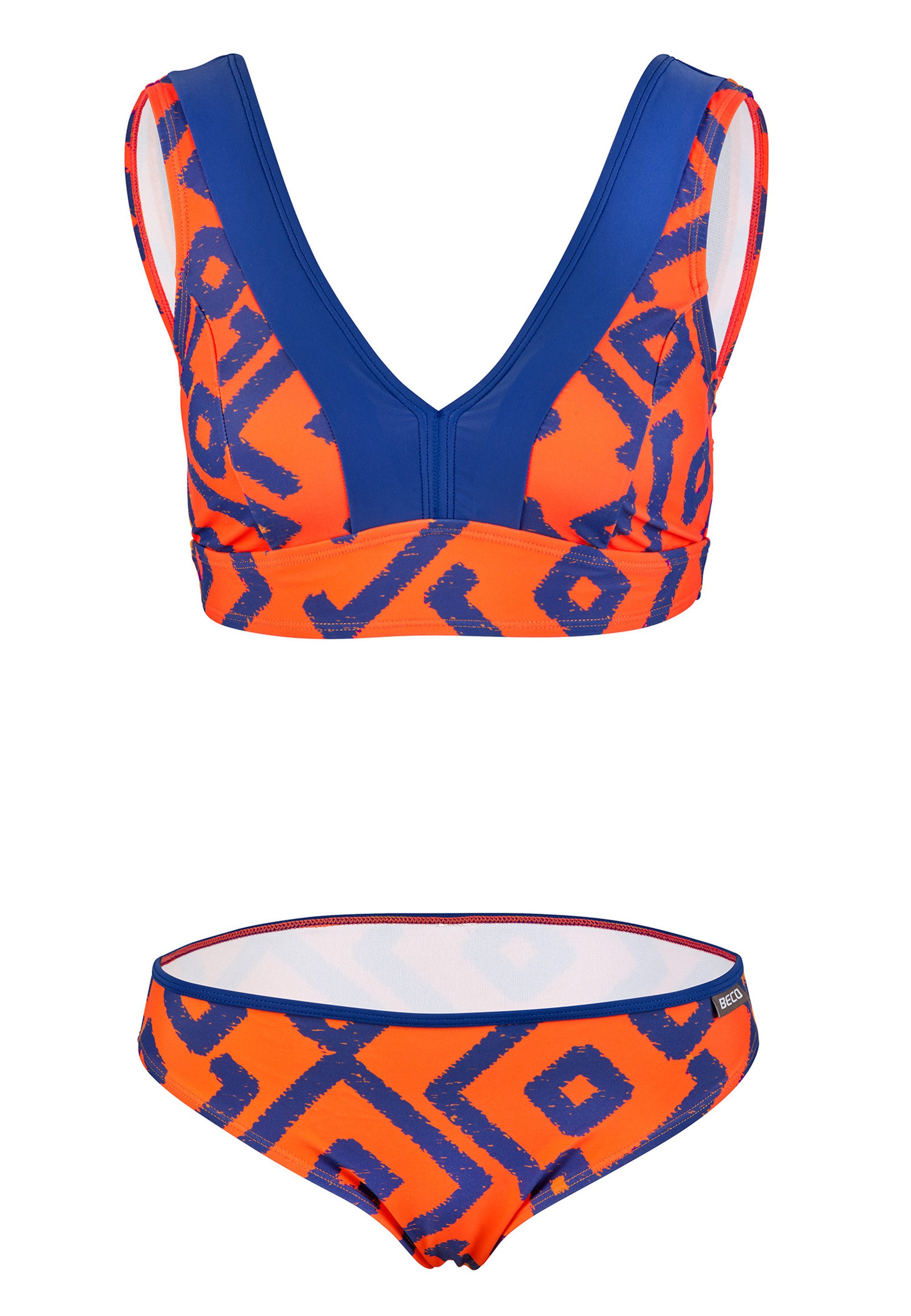 blau, orange