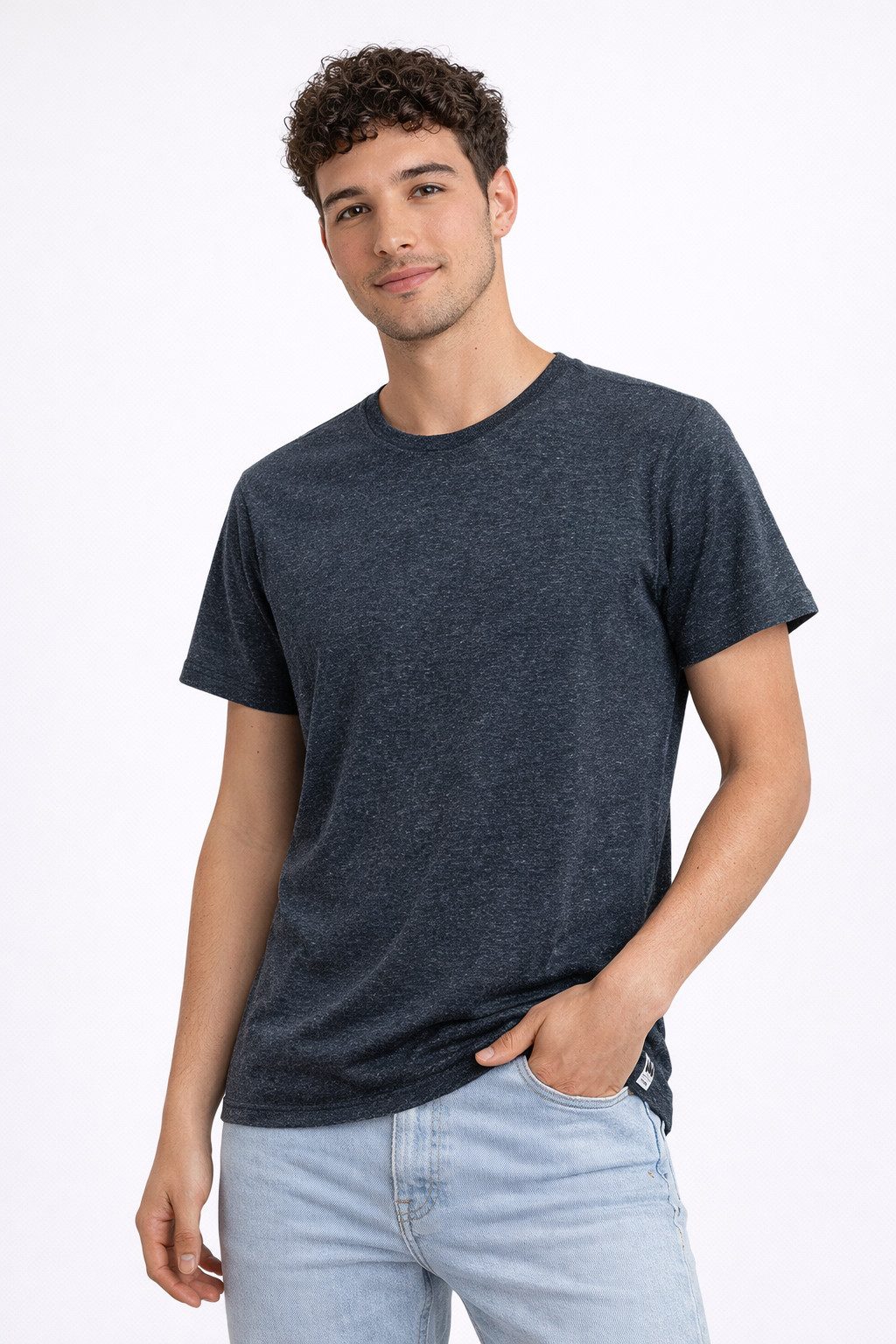 T-Shirt Shirt Lockeres T-Shirt Hanf Herren Casual Fit