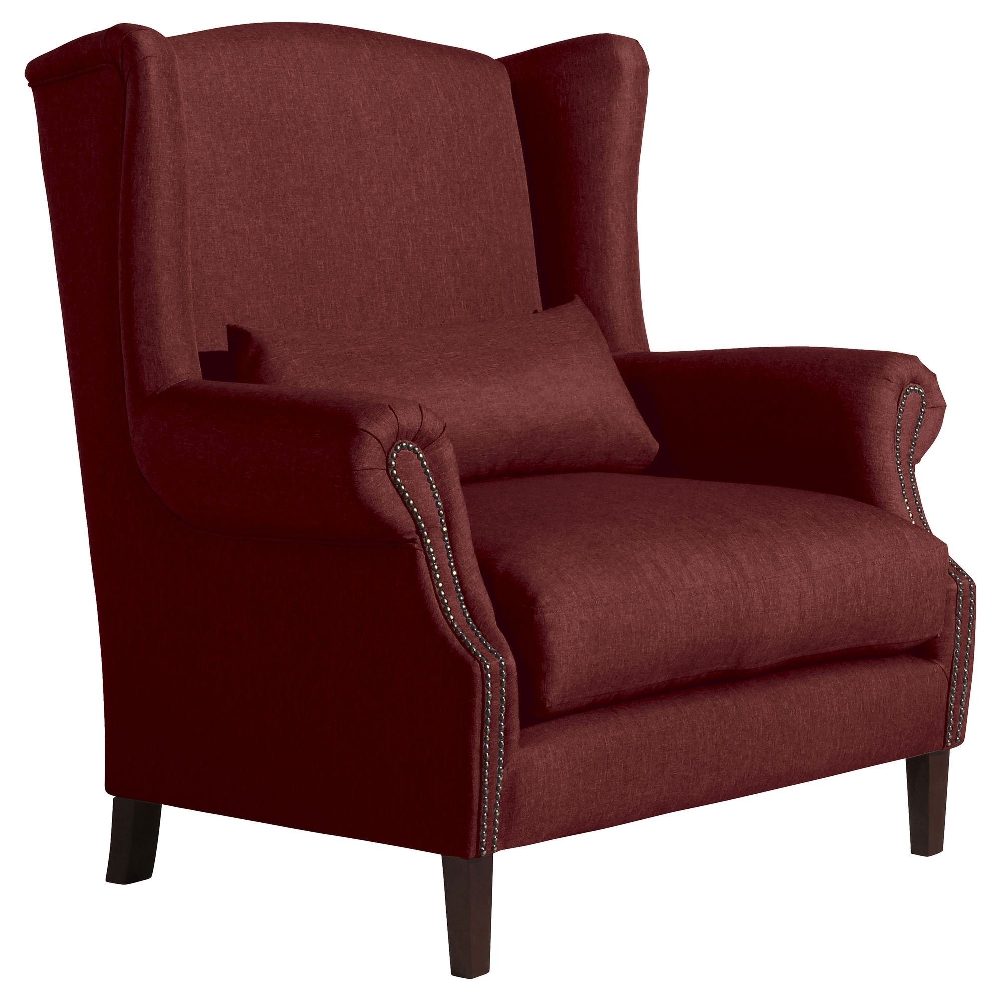 58 aufm Kessel Sessel Sessel Kandy Bezug Flachgewebe Buche nussbaum dunkel / rot 21662 (Sparpreis inkl. Kostenlosem Versand, 1-St), hochwertig verarbeitet,bequemer Sitz
