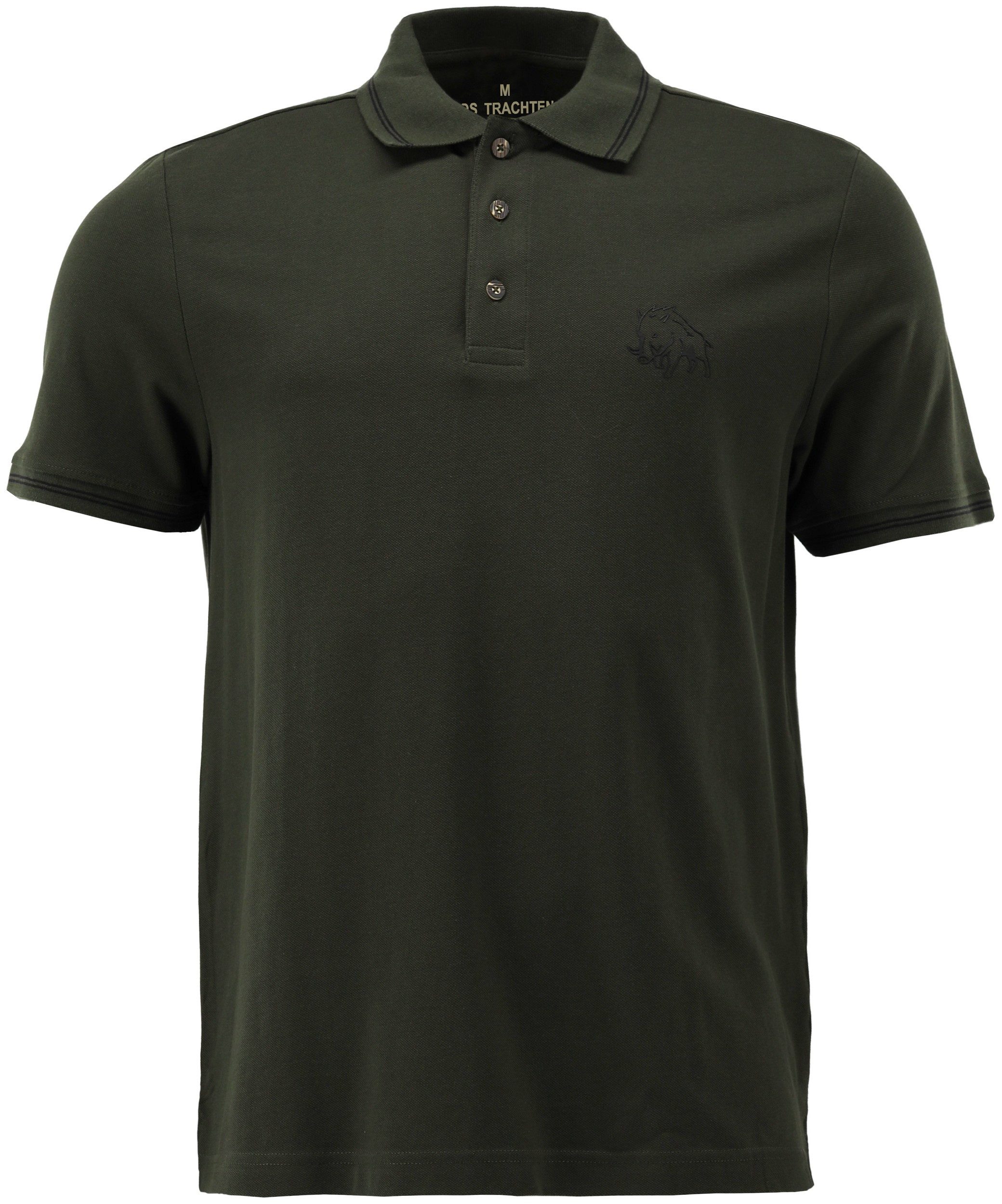 OS Trachten Poloshirt Polo-Shirt mit Wildschwein-Motiv Jagdshirt kurzarm von Oefele kurzarm
