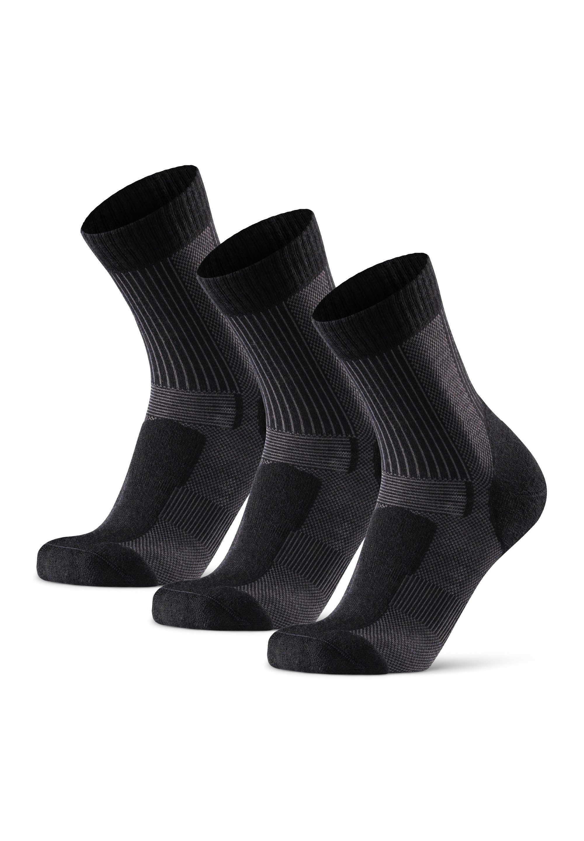 DANISH ENDURANCE Basicsocken Merino Hiking Light (Packung, 3-Paar) milde Temperaturen, für Herren, Damen & Kinder