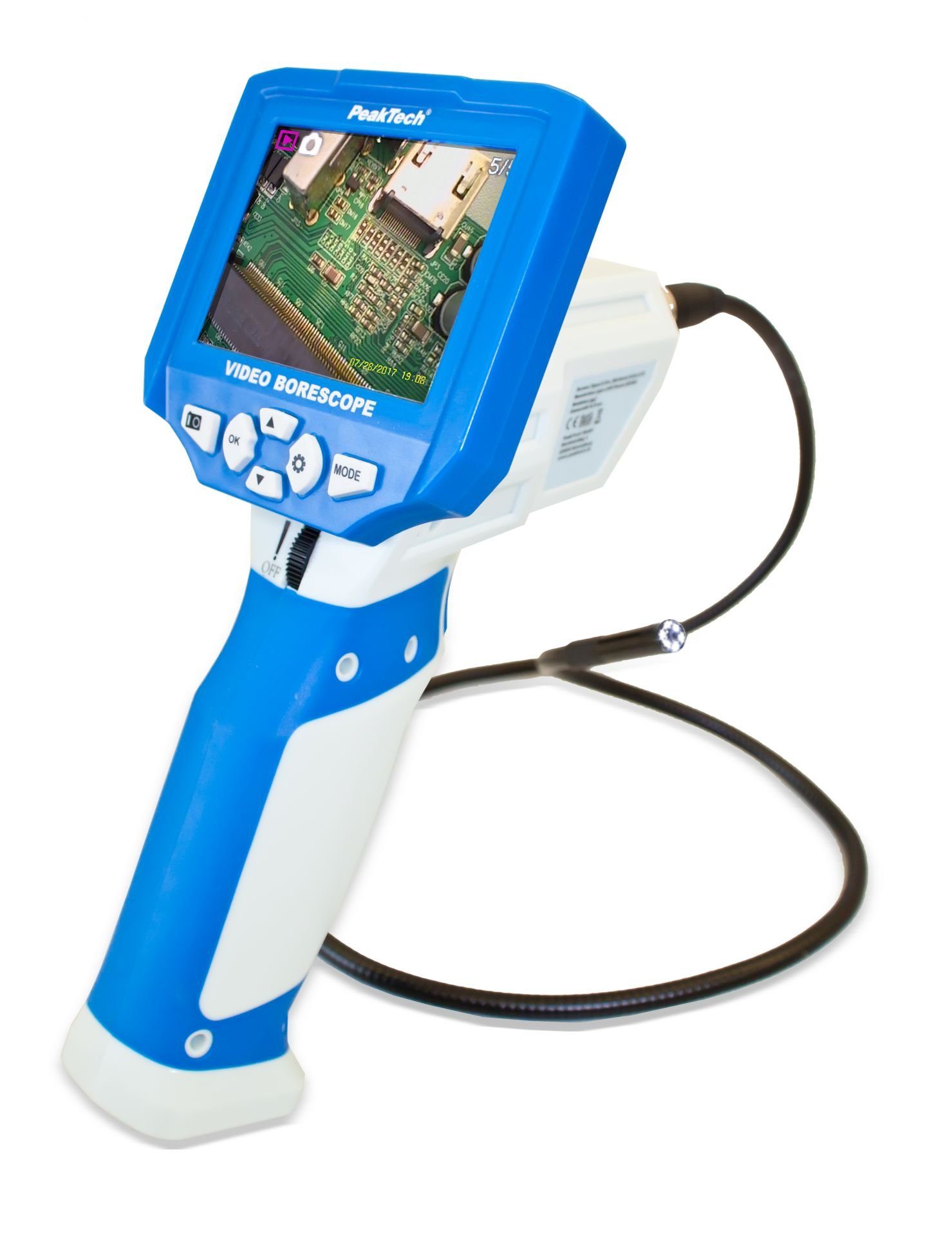 PeakTech Bild- und ~ 5600: Video Inspektionskamera Endoskopkamera PeakTech Videoaufzeichnung