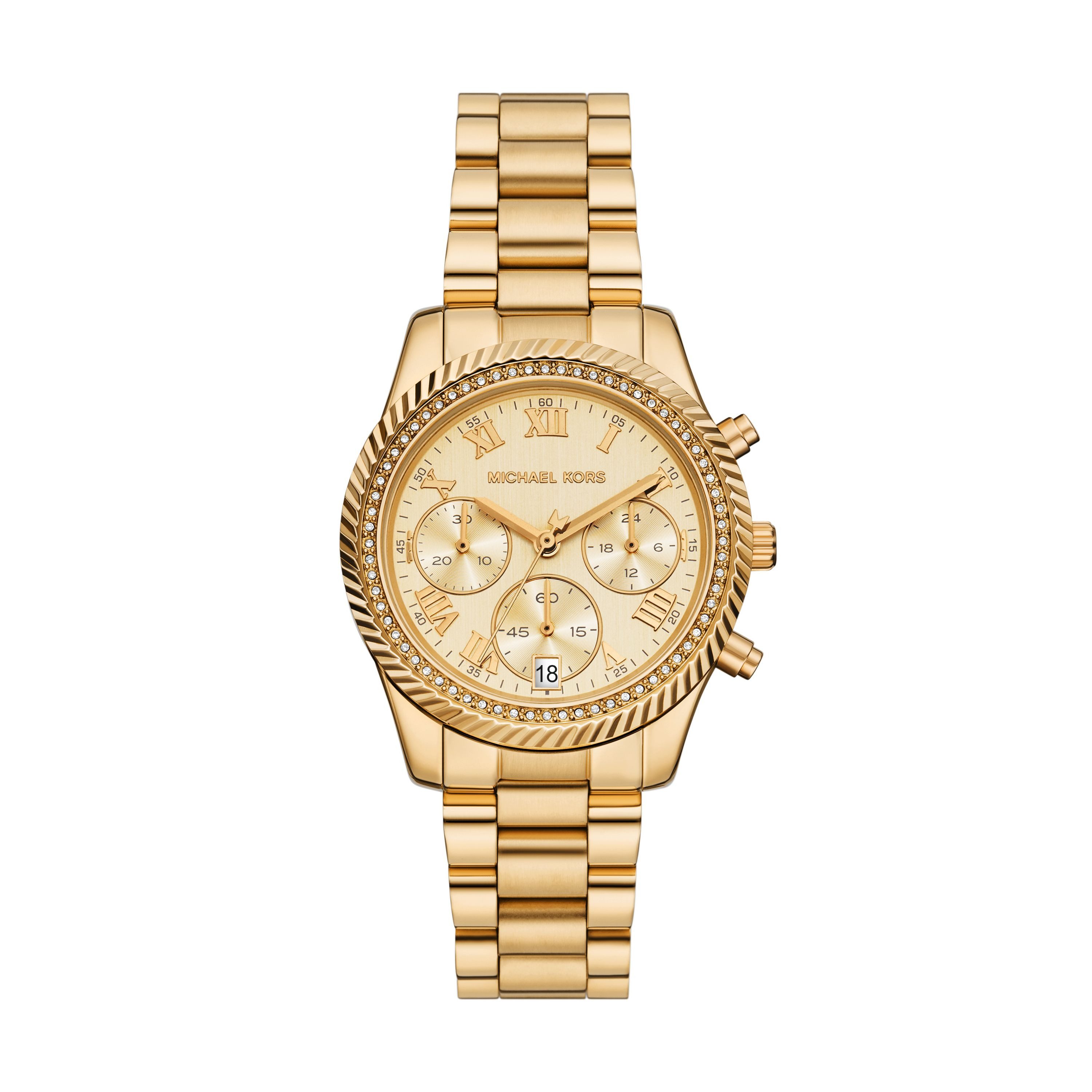 MICHAEL KORS Chronograph Lexington MK7672, Quarzuhr, Armbanduhr, Edelstahlarmband, analog, Tag