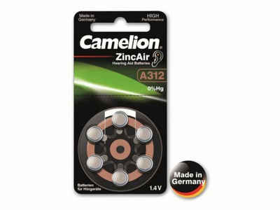 Camelion CAMELION Knopfzelle A312, 6 Stück Knopfzelle