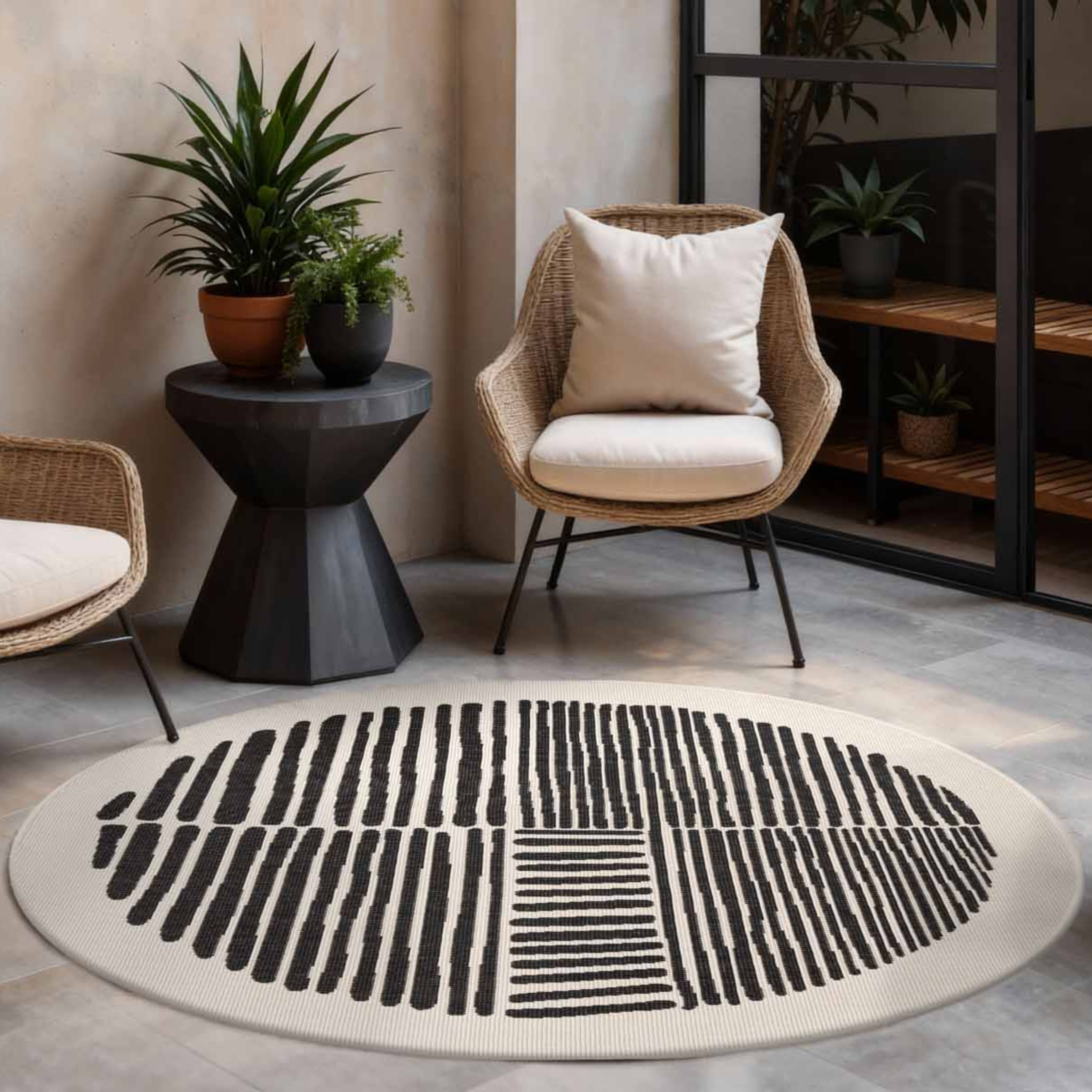 Ted Baker Teppich Bounds, Wendeteppich, rund, Höhe: 8 mm, Designteppich, Wetterfest, Pflegeleicht, Modern, Wohnzimmer, Terrasse