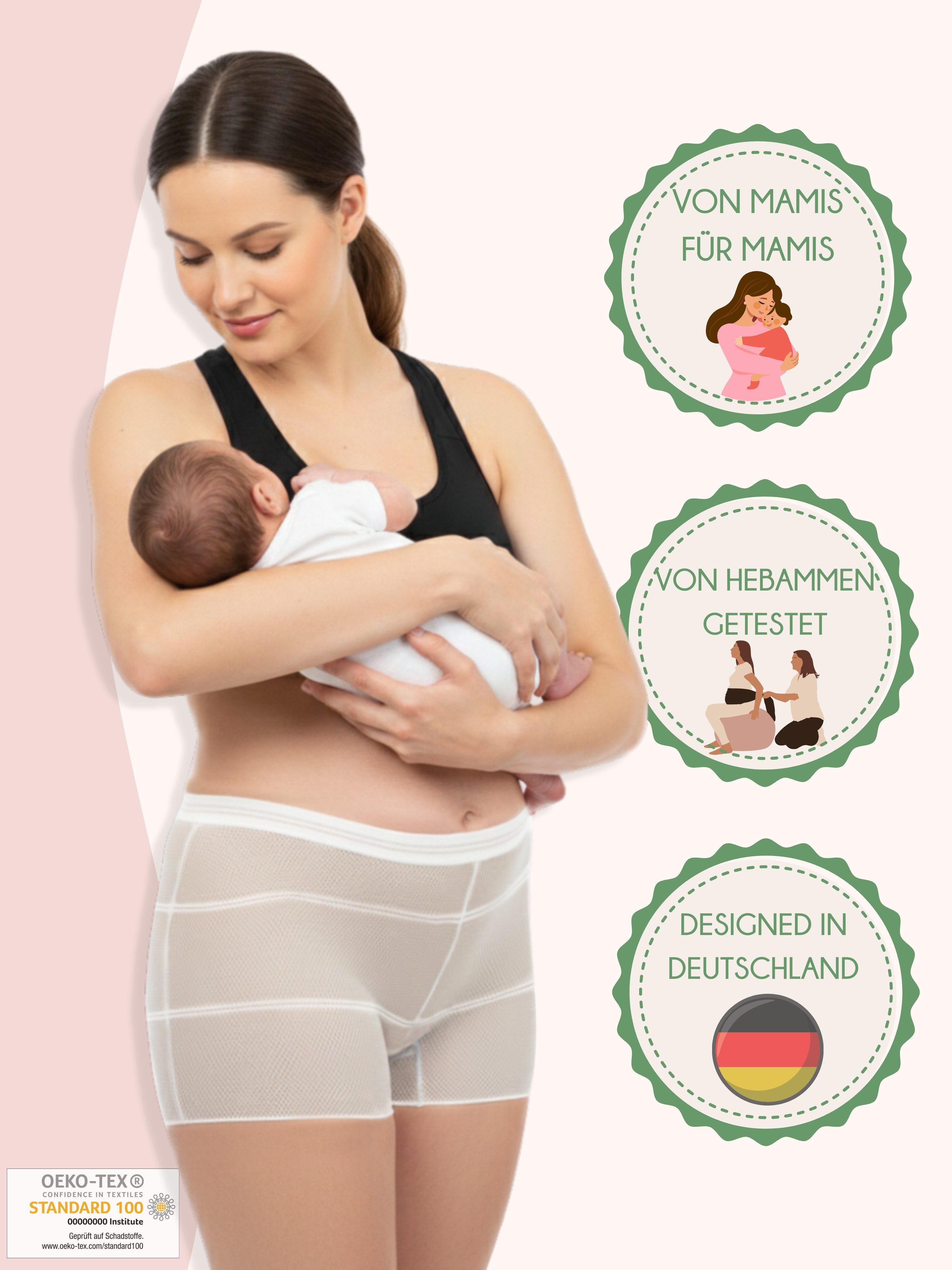Herzmutter Funktionsunterhose Wochenbett Unterwäsche - Wöchnerinnen Slips n günstig online kaufen