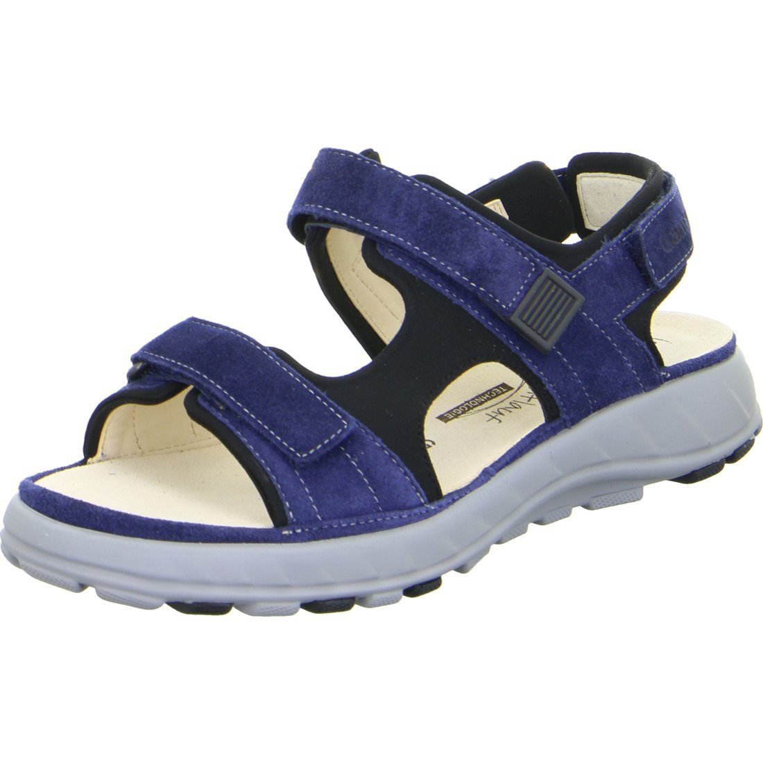 Ganter Ganter Schuhe, Sandalette Geva - Velours Damen Sandalette blau 048814