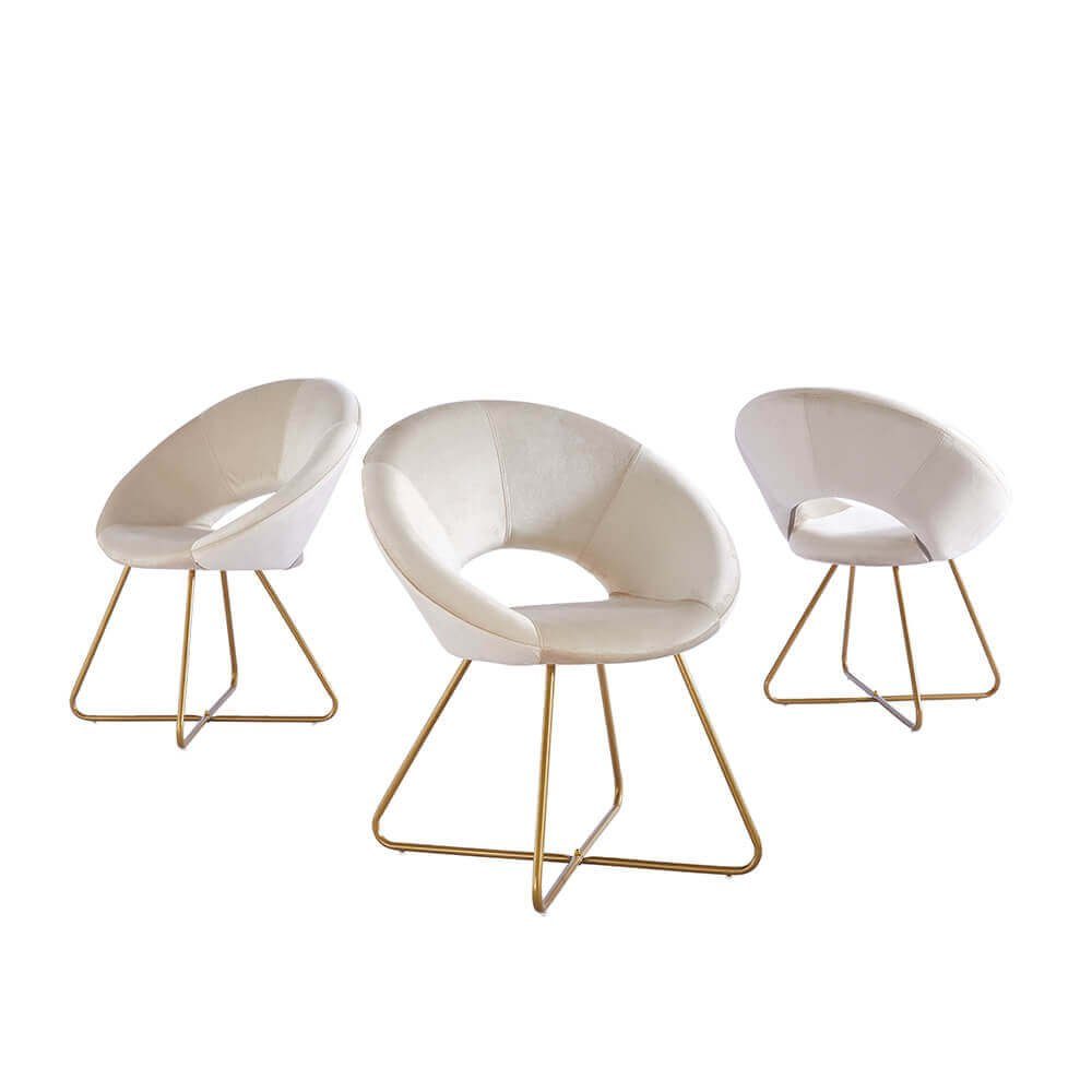 HOME DELUXE Stuhl Samtstuhl SELESA 72 x 58 x 44 cm, Esszimmerstuhl Küchenstuhl – Bild 2 von 3