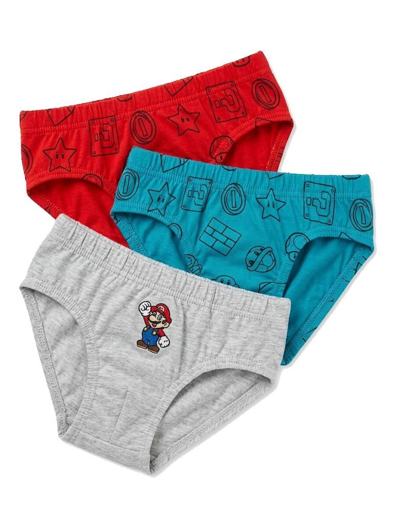 Super Mario Schlüpfer Super Mario Jungen Unterhosen 3er Set – Kinder Slips 104–140 (Packung, 3er Pack) 3 Jungen Unterhosen im Set