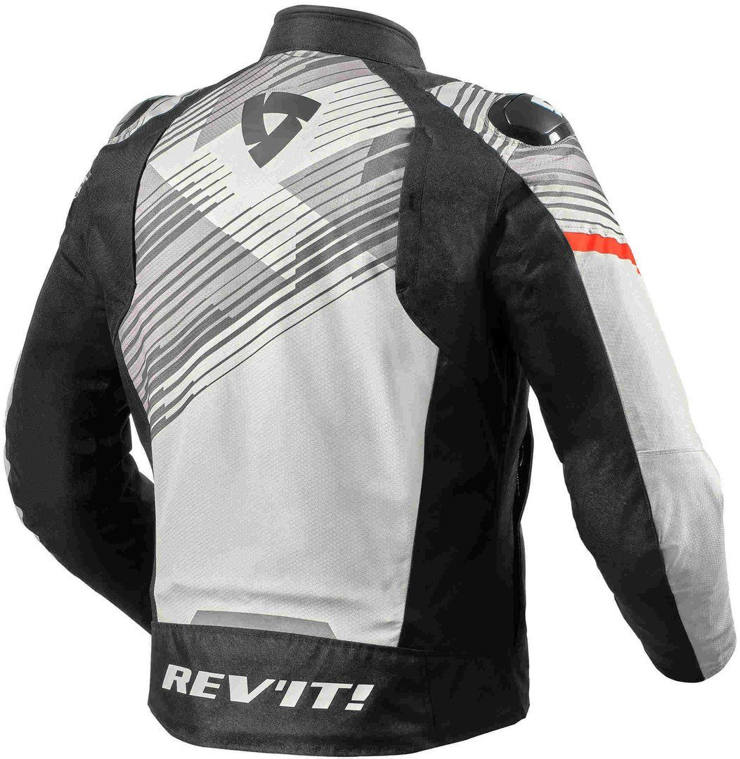 Grey/Red Motorrad H2O Motorradjacke Apex Textiljacke Revit