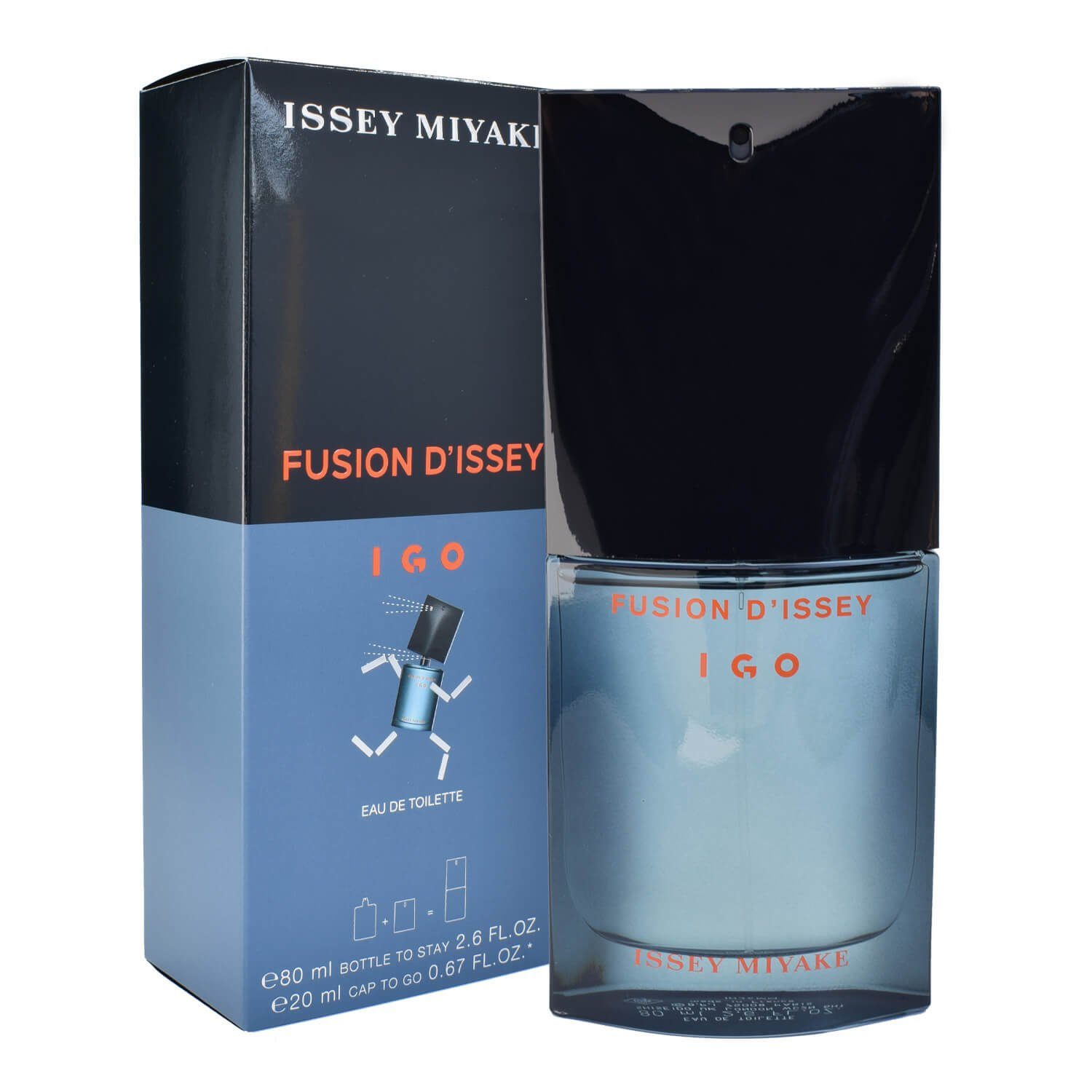 Eau de Toilette Fusion d Issey IGO, 80ml TO STAY + 20ml CAP TO GO