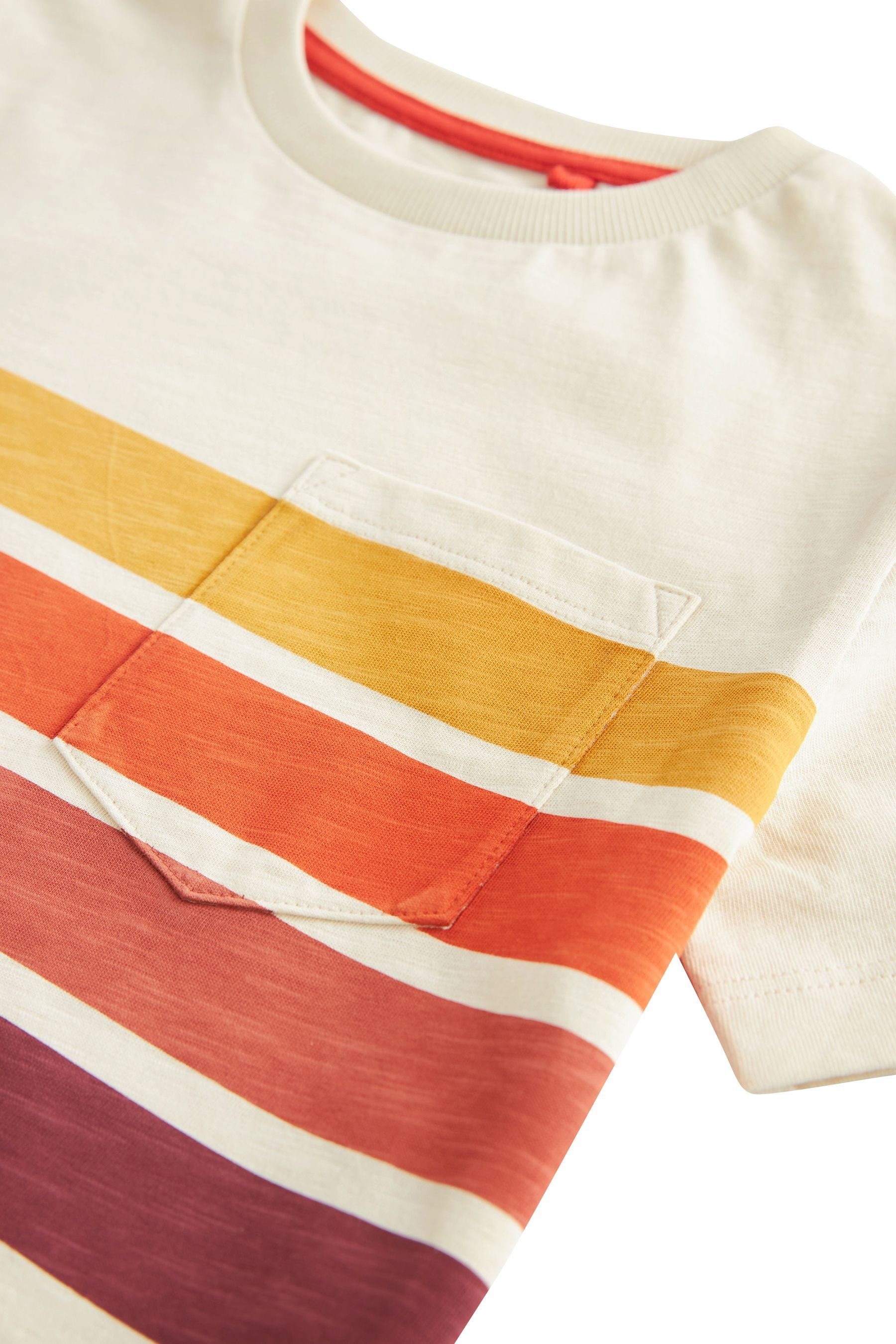 Stripe Blockfarben (1-tlg) Pocket T-Shirt in Neutral T-Shirt Next
