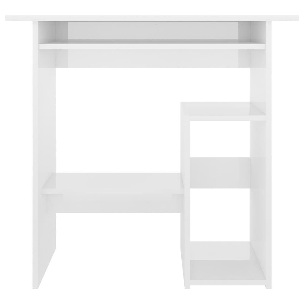 cm Hochglanz-Weiß Holzwerkstoff vidaXL 80x45x74 Hochglanz-Weiß | Hochglanz-Weiß Schreibtisch Schreibtisch