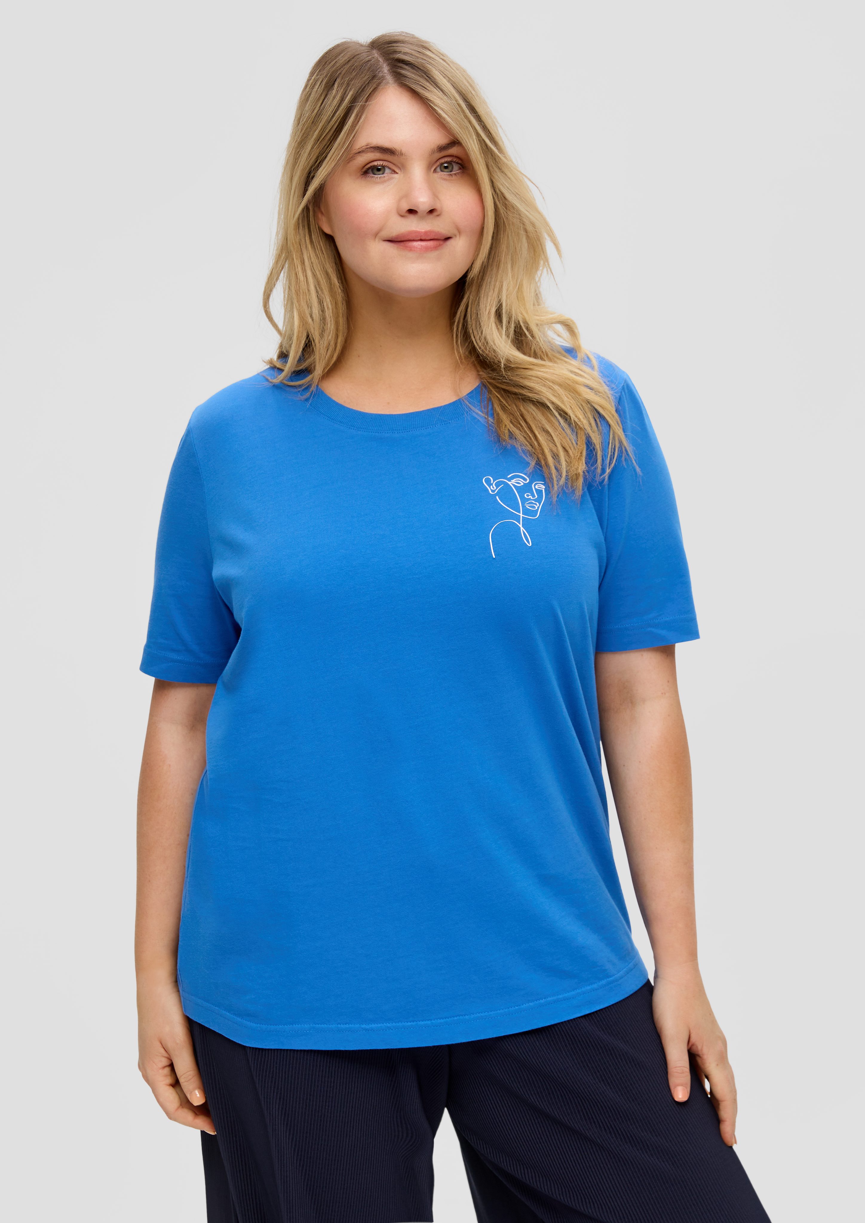 s.Oliver Kurzarmshirt T-Shirt mit Print-Detail günstig online kaufen