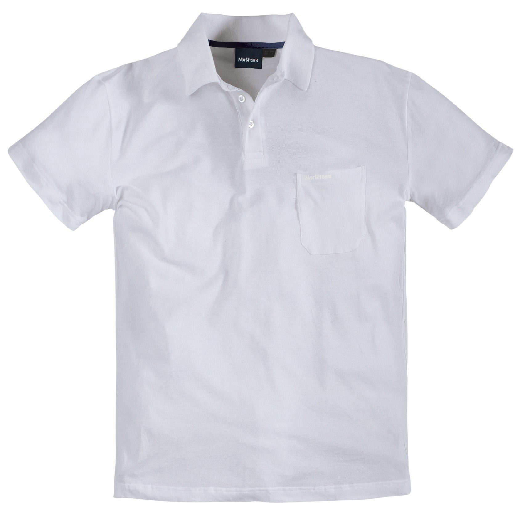 4 56 von weiß Brusttasche Poloshirt Allsize, north Poloshirt mit