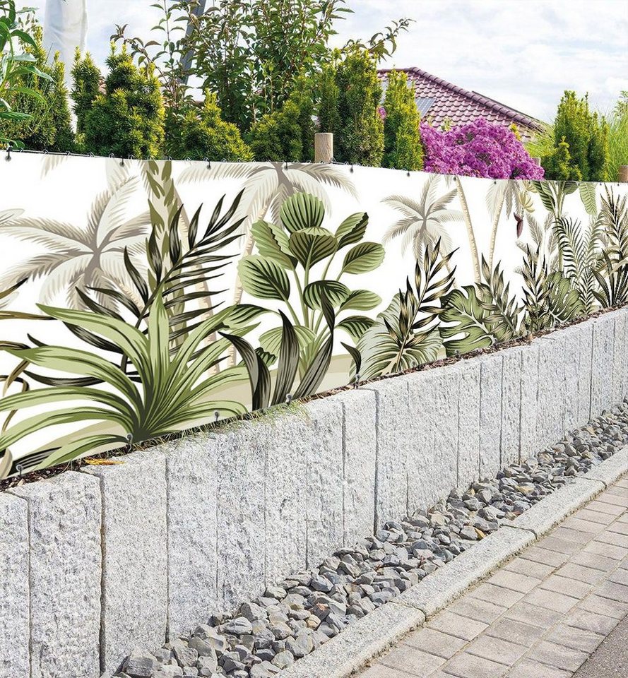 Thumbnail - MyMaxxi Sichtschutzzaunmatten Zaunbanner Palmengarten Sichtschutz Garten Zaun