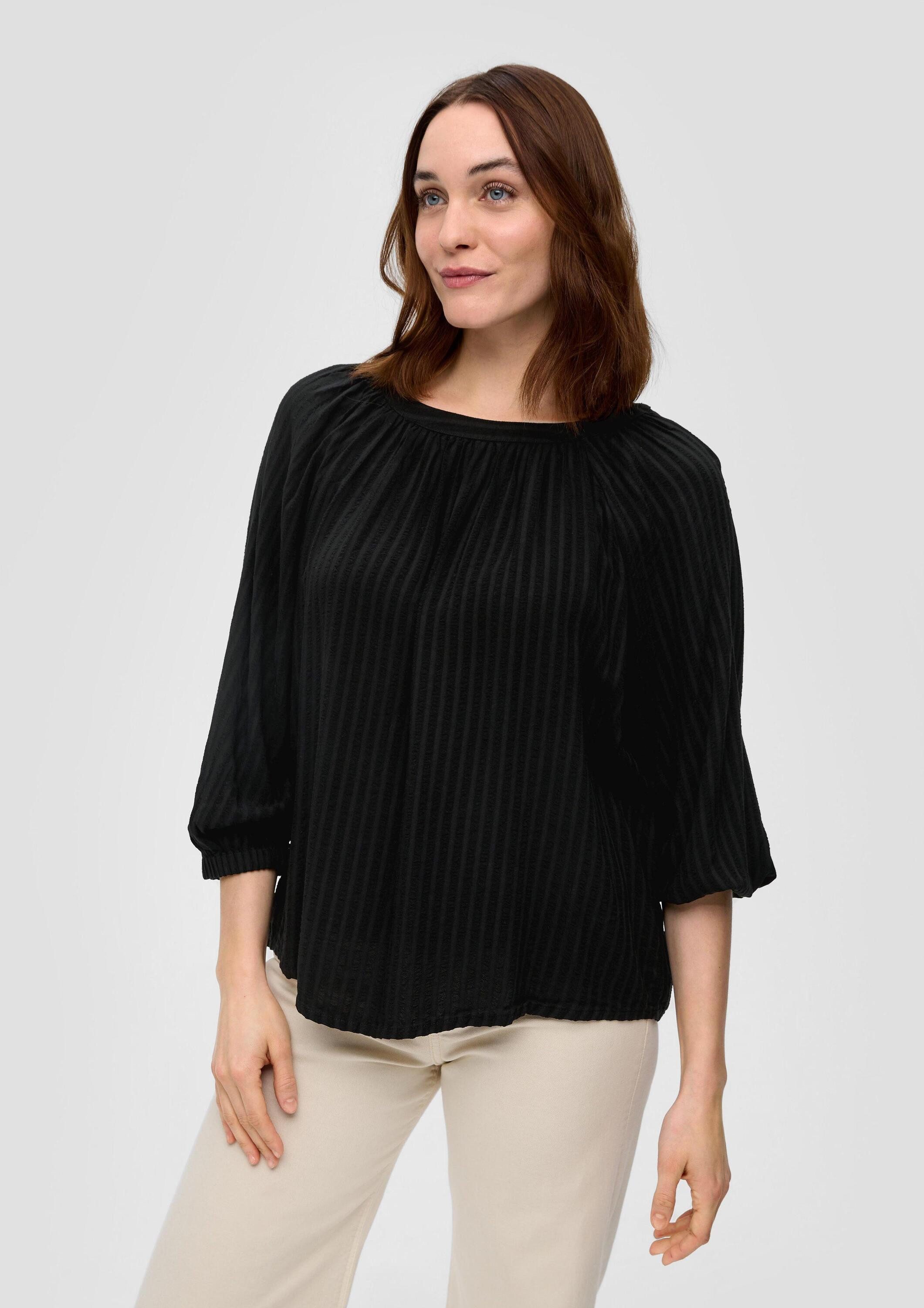 s.Oliver Kurzarmbluse Bluse Fließende Bluse mit günstig online kaufen