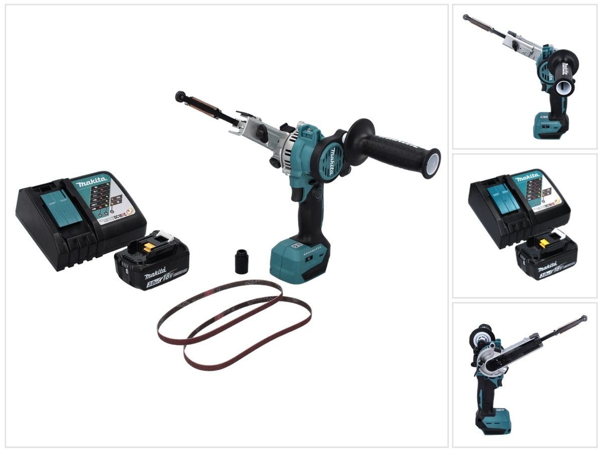 Makita Akku-Bandfeile DBS 180 RF1 Akku Bandfeile 18 V 9 x 533 mm Brushless + 1x Akku 3,0 Ah