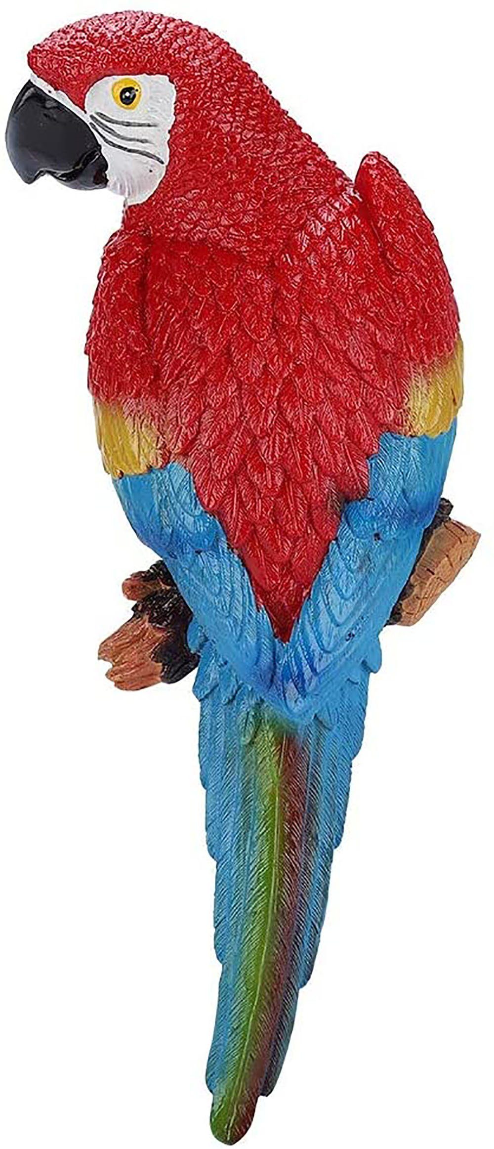 Künstliche Papagei Dekofigur Gartenfigur Vogelfigur Garten Deko aus Harz 