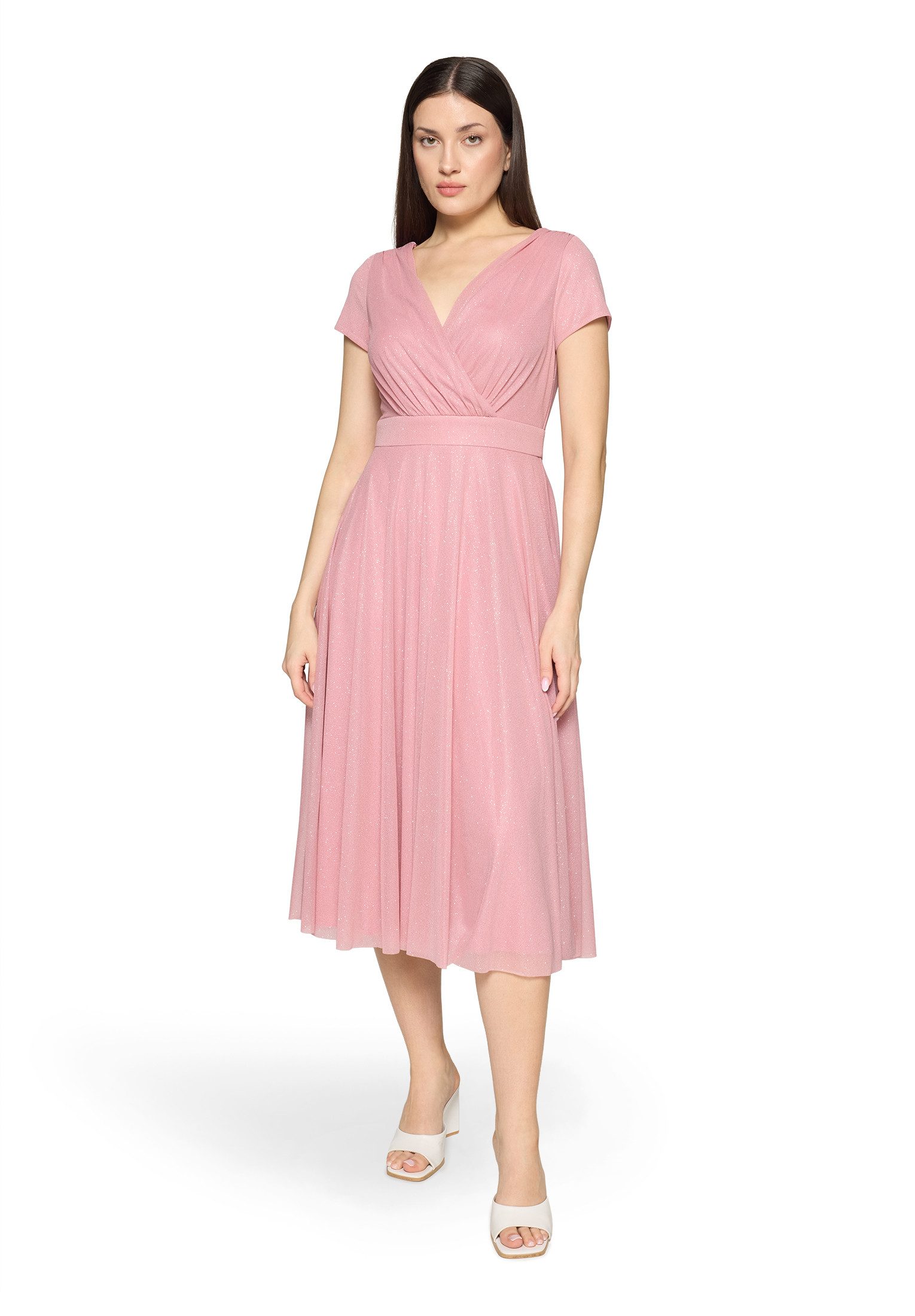 Vera Mont Cocktailkleid Damen im Glitzer-Look Stoff