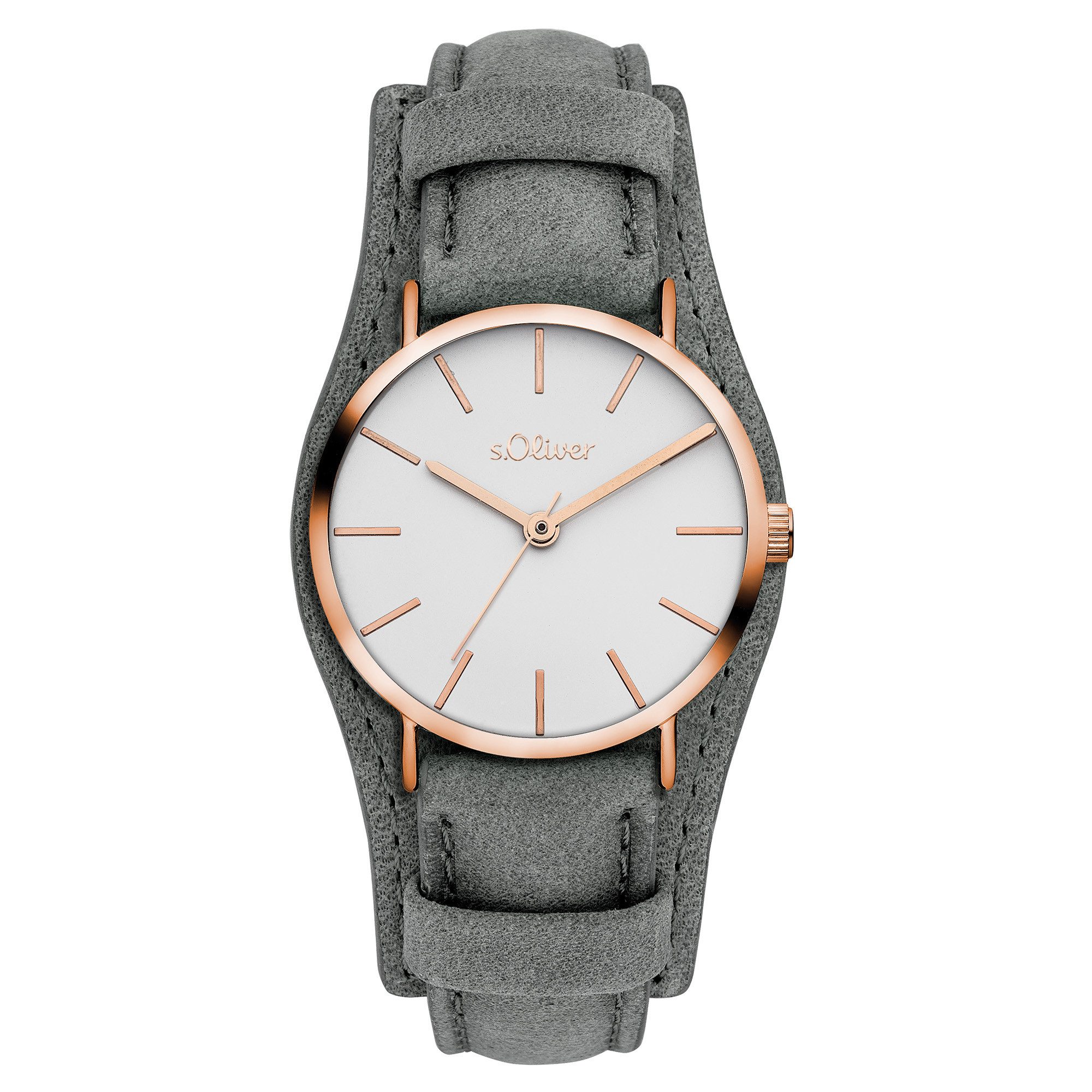 s.Oliver Quarzuhr Flexible Time Kunstleder