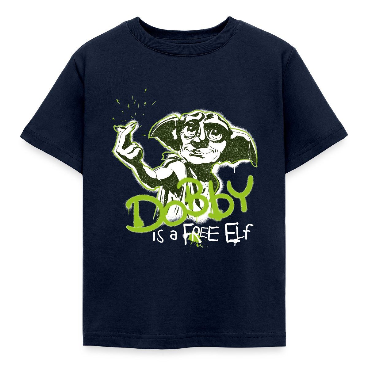 Spreadshirt T-Shirt Harry Potter Spruch Dobby Ist Ein Freier Elf Kinder T-Shirt (1-tlg)