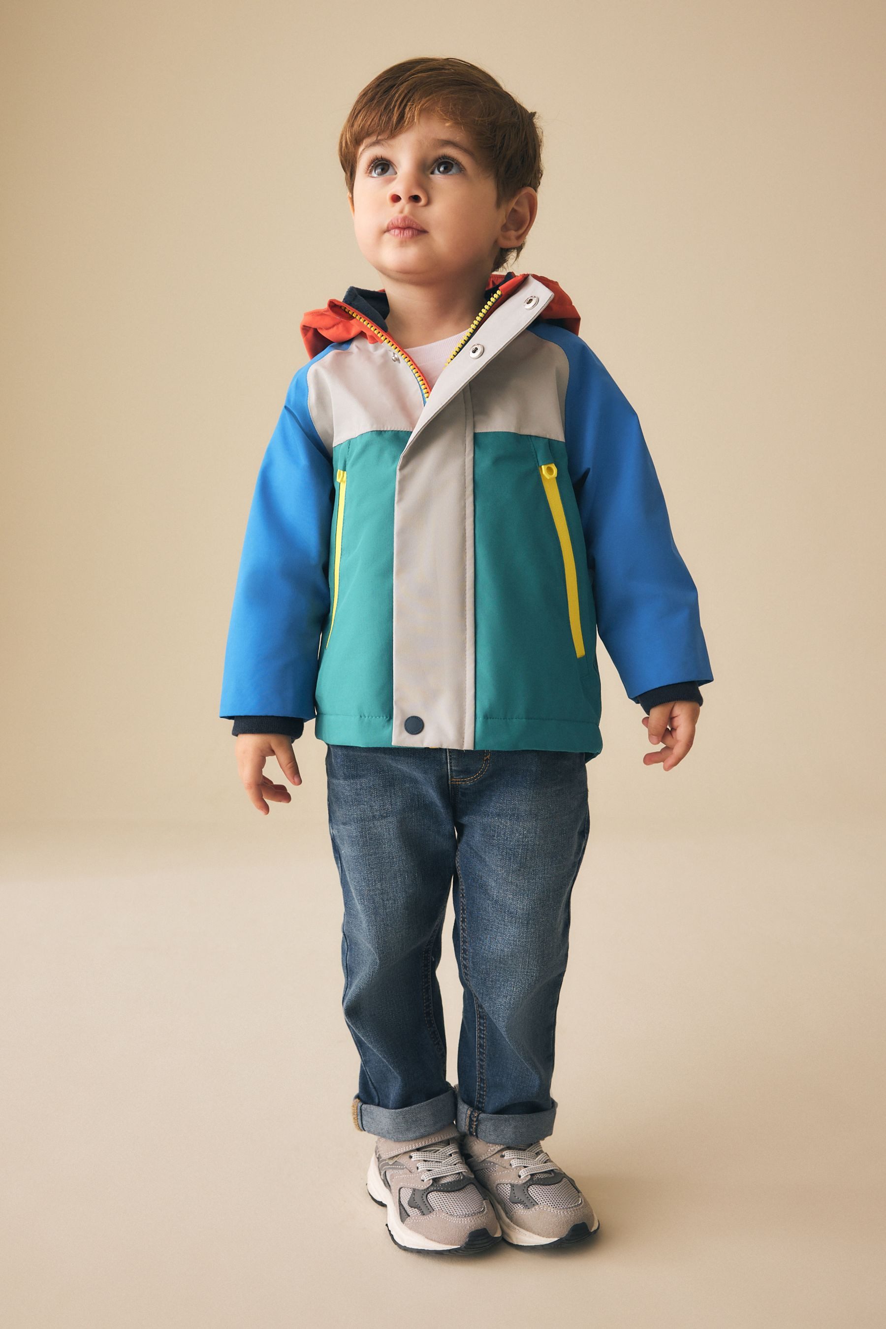 Next Funktionsmantel Wasserabweisender Anorak mit Fleecefutter (1-tlg)