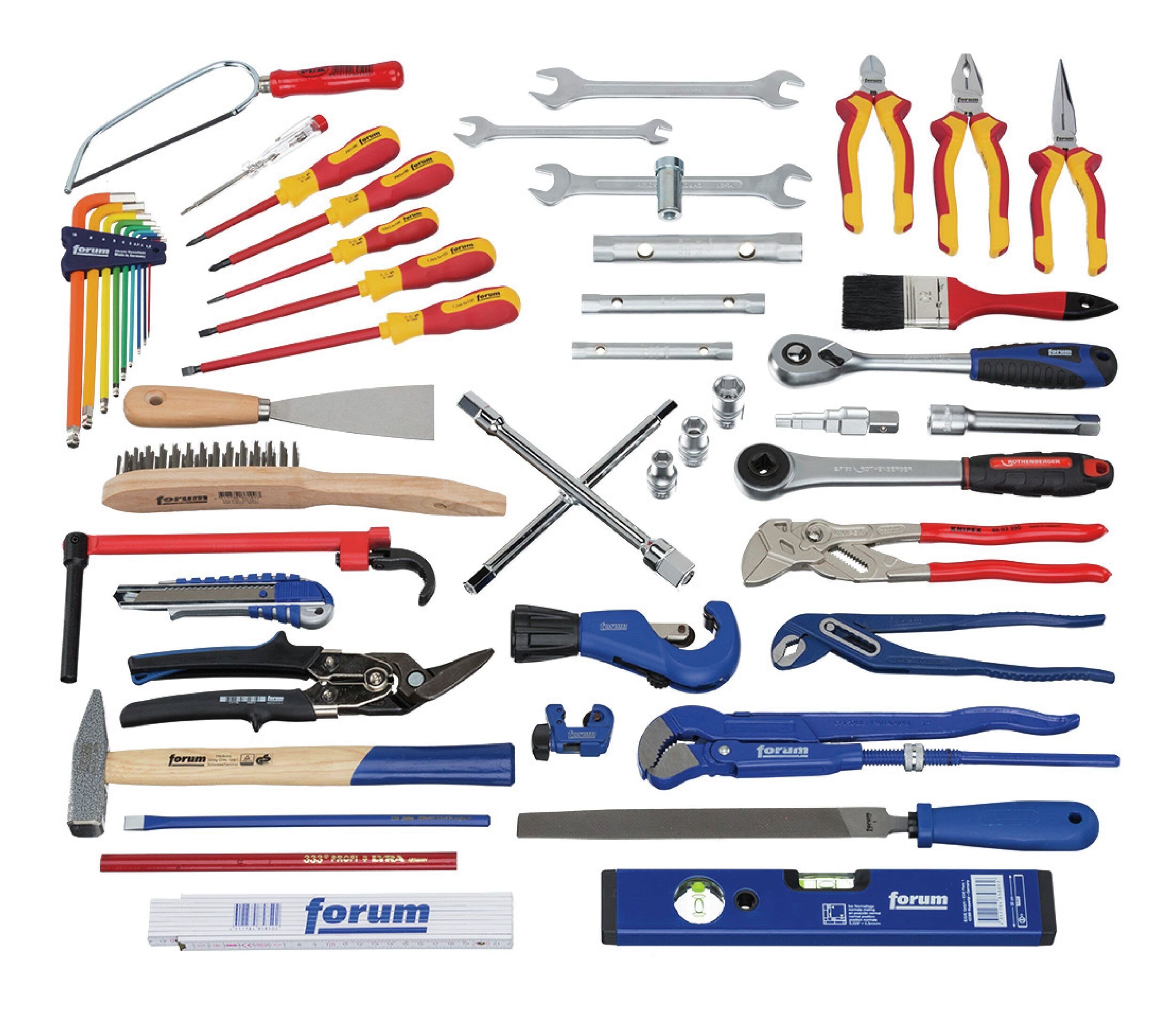 forum® Werkzeugset, (53-St), Sanitär-Werkzeugsatz 53tlg