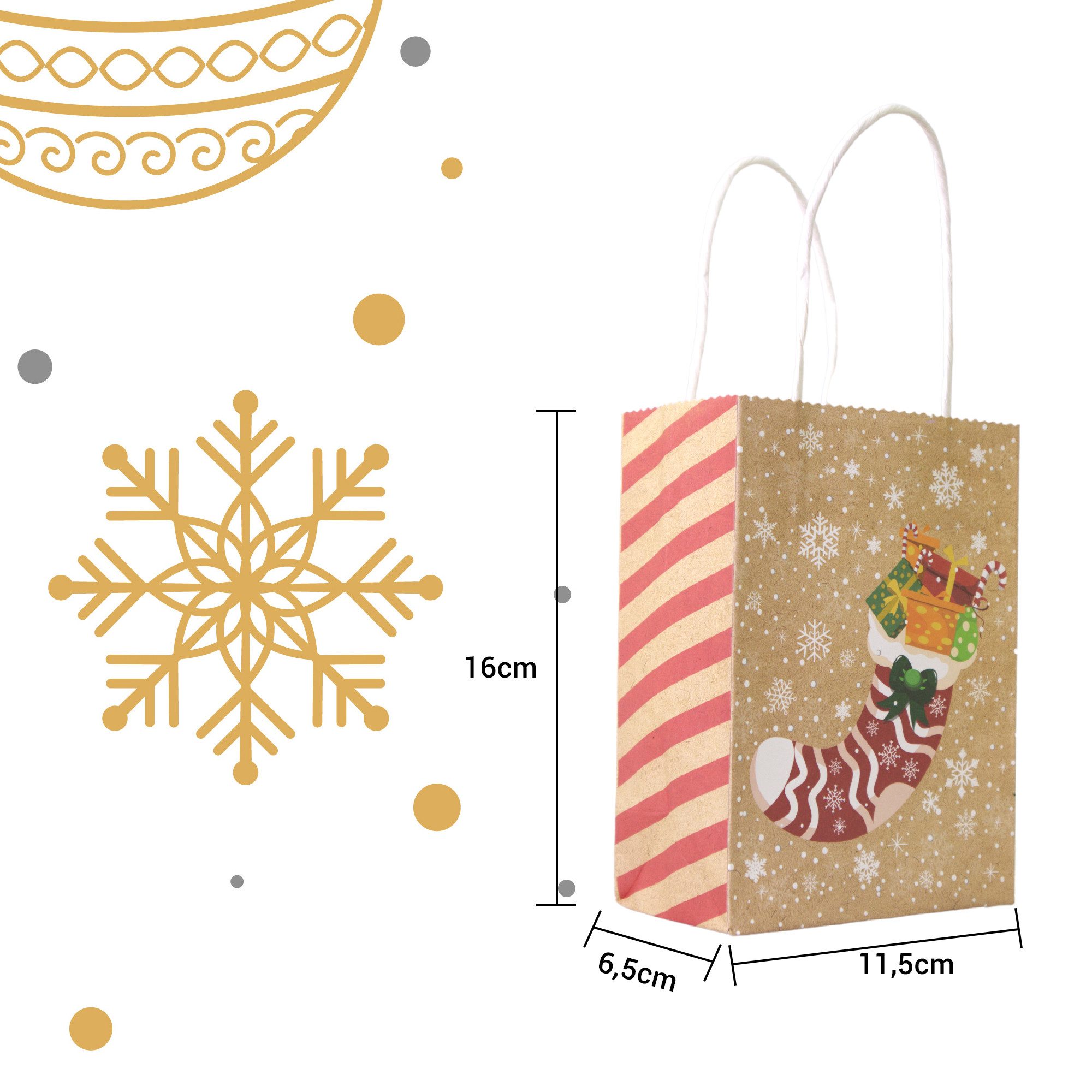 hausleben befüllbarer Adventskalender 24 Geschenktüten aus Kraftpapier (73-tlg), inkl. Sticker 1-24, 3m Paketschnur, 24 Holzklammern – Bild 5 von 5