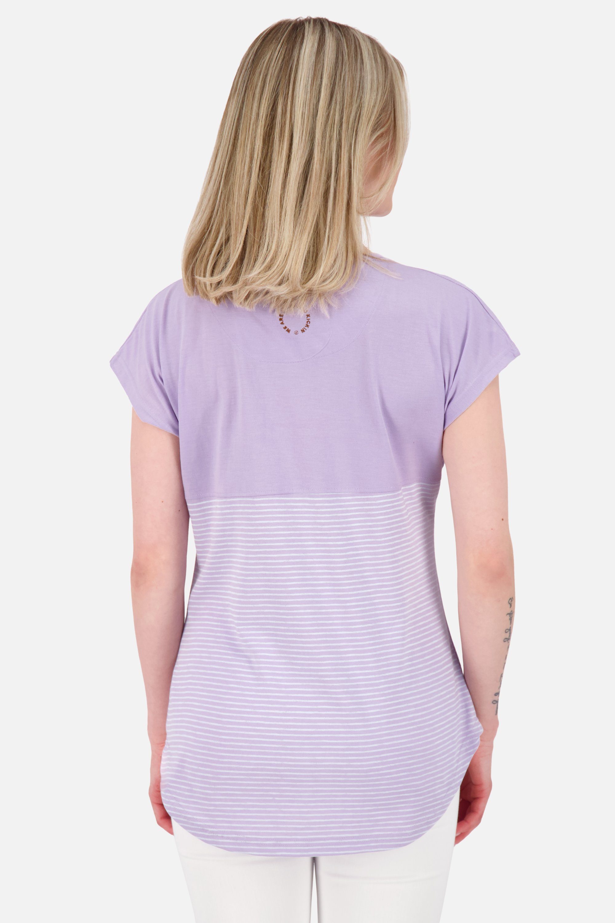 Z & Shirt ClarettaAK Kickin Alife Kurzarmshirt, Damen digital Rundhalsshirt Shirt lavender