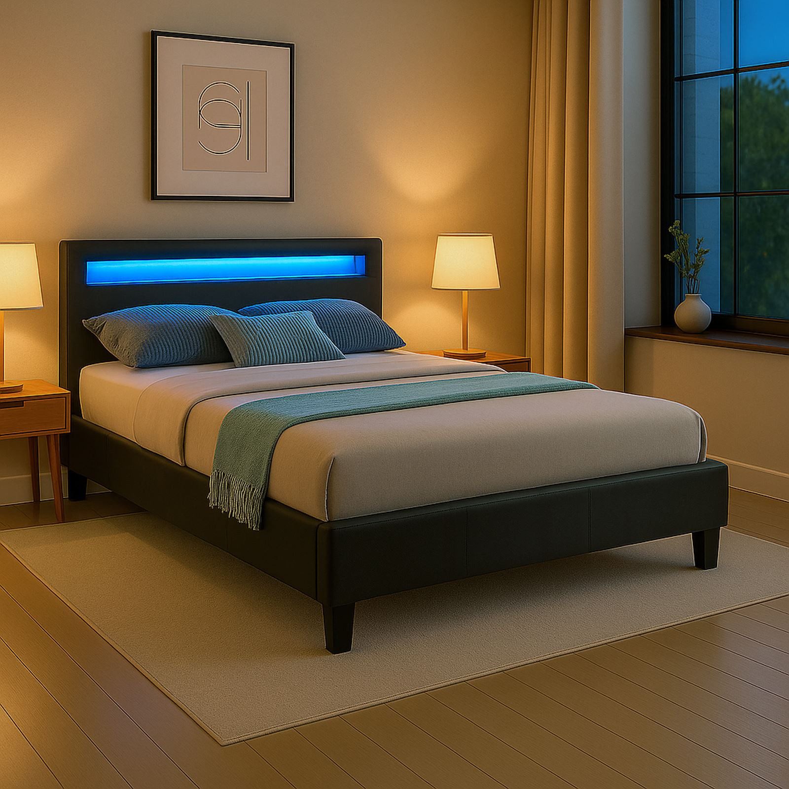 CARO-Möbel Polsterbett MIRASOL, LED Bett 120x200 günstig online kaufen