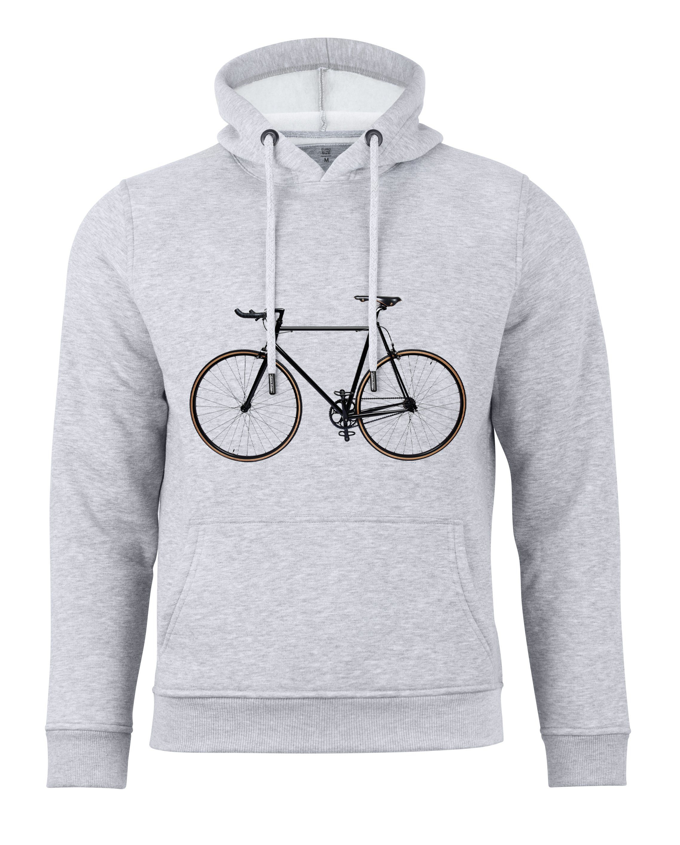 Prime® Innenfleece mit - weichem Hoodie Bike Fahrrad Cotton grau