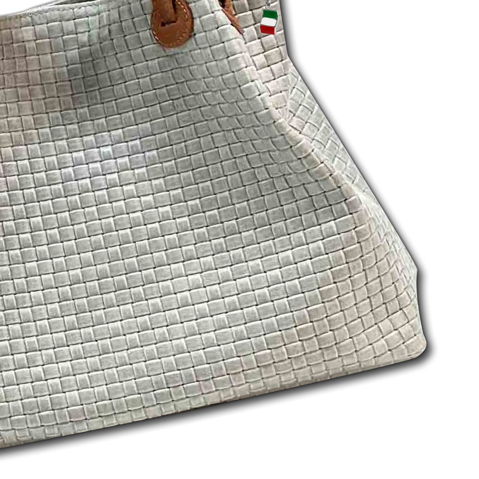 FLORENCE Handtasche Florence Umhängetasche Damen Handtasche (Handtasche), Damen Handtasche, Umhängetasche Leder, grau, braun ca. 31cm x ca. 28cm