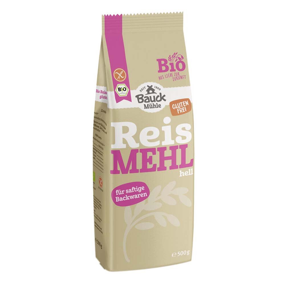 Bauck Mühle Mehl Mehl - Reis hell 500g